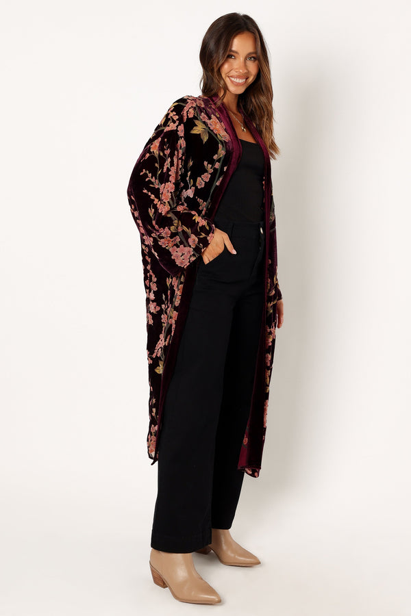 Petal and Pup USA OUTERWEAR Lennon Velvet Duster - Floral