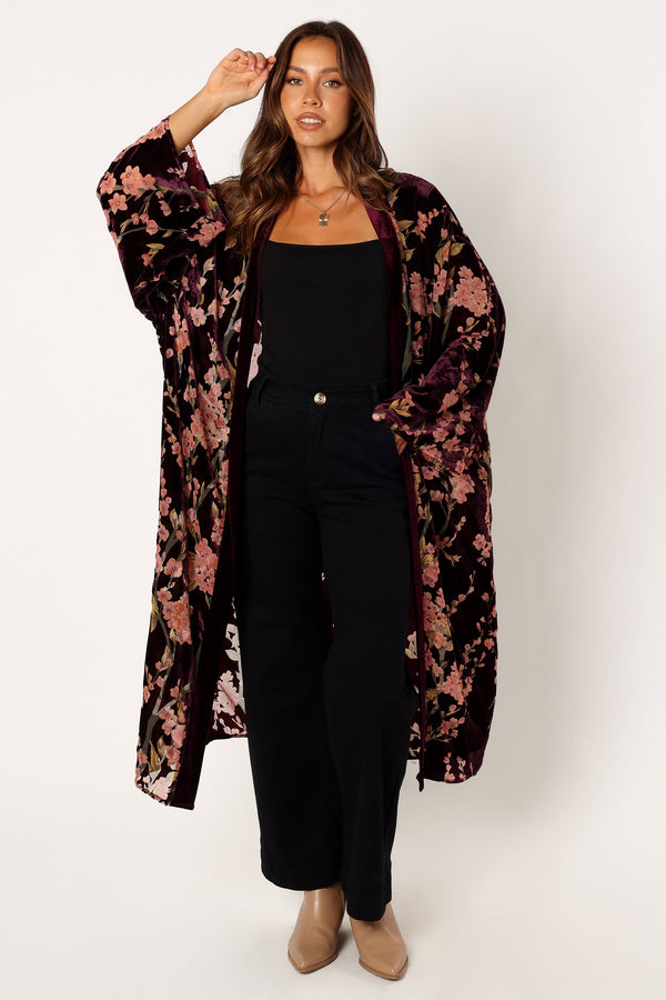 Petal and Pup USA OUTERWEAR Lennon Velvet Duster - Floral