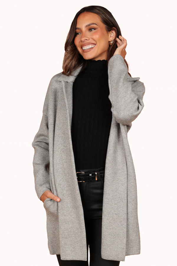 Petal and Pup USA OUTERWEAR Lenore Coatigan - Grey