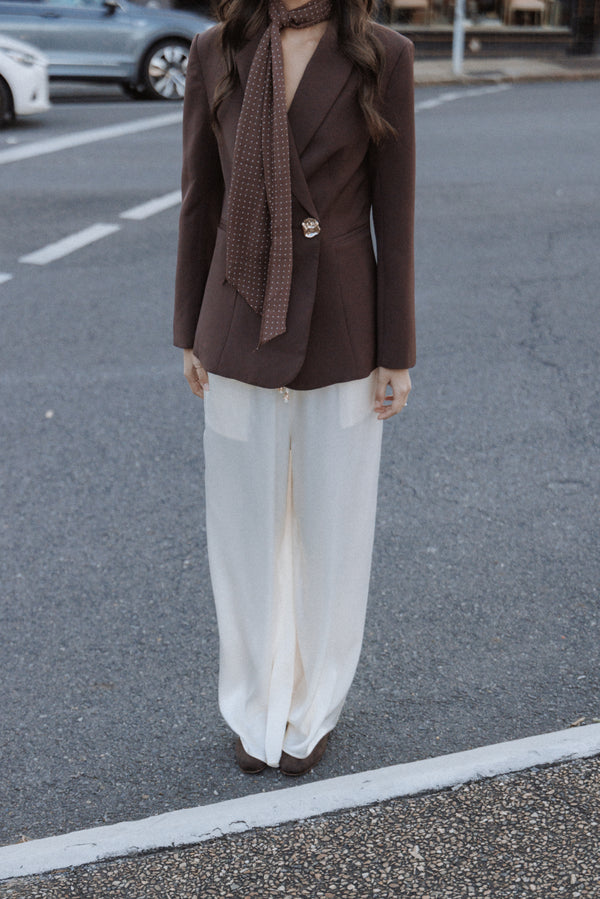 Petal and Pup USA OUTERWEAR Leo Blazer - Chocolate Brown