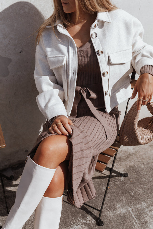 Petal and Pup USA OUTERWEAR Liliana Double Pocket Jacket - Cream