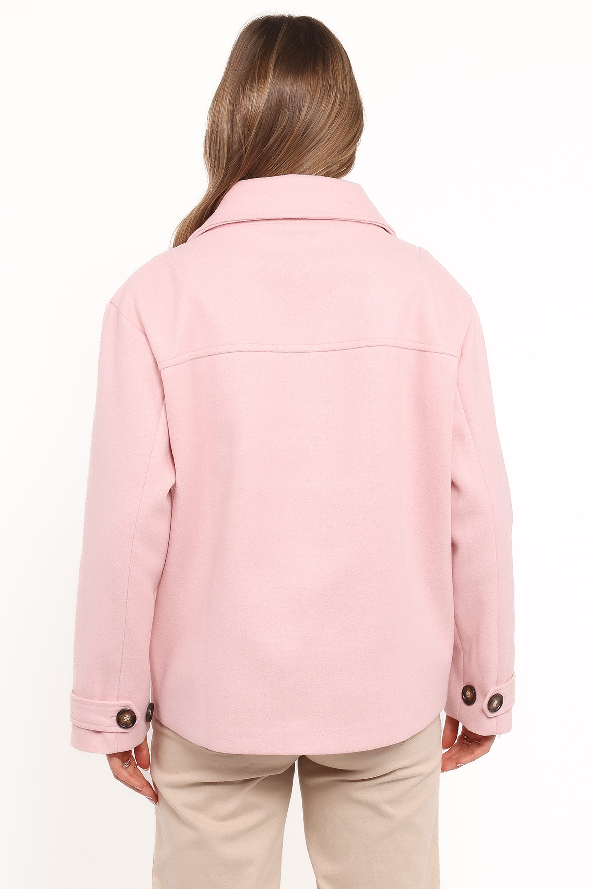 Petal and Pup USA OUTERWEAR Lindy Cropped Coat - Baby Pink