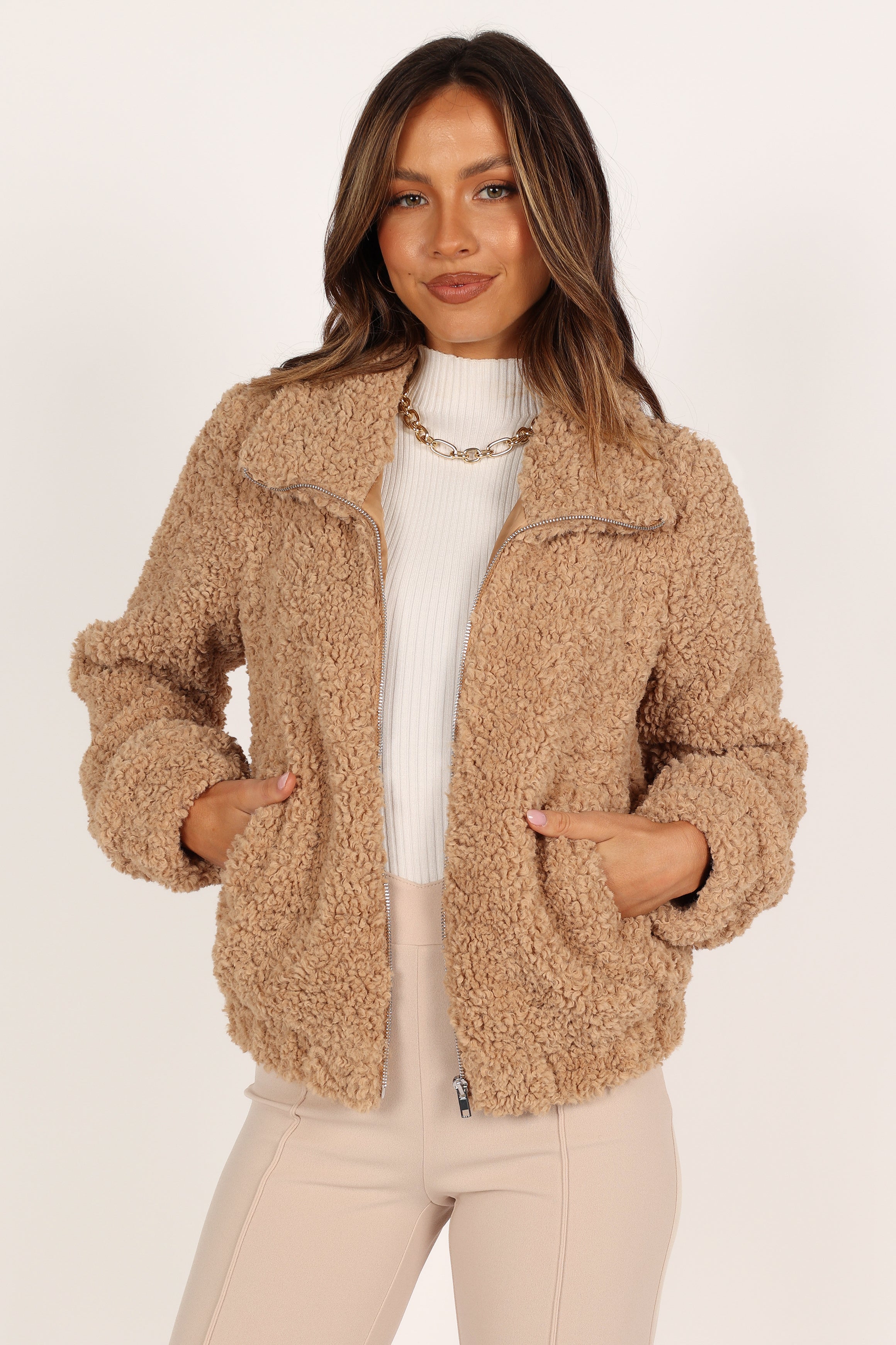  jovati Today 2023Women Oversized Fuzzy Warm Jackets Fall Plush  and Thick Standing Collar Zipper Up Fashion Winter Coat Fleece  CardiganDeals Under 10 Dollars : Sports & Outdoors