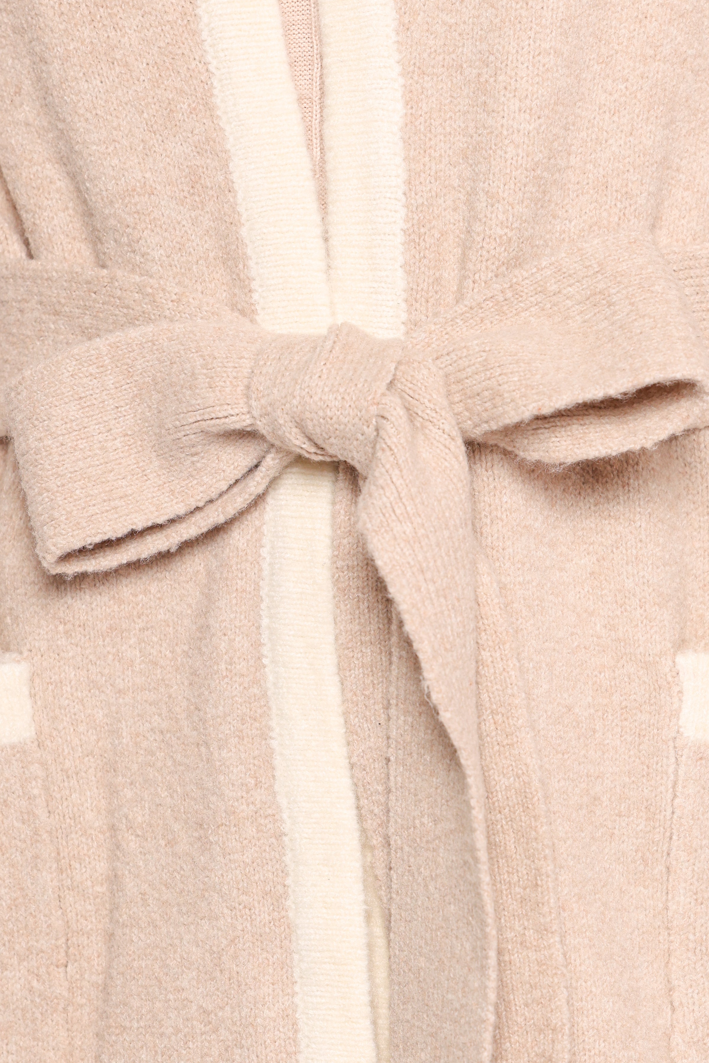 Petal and Pup USA OUTERWEAR Maloney Tie Front Coatigan - Beige