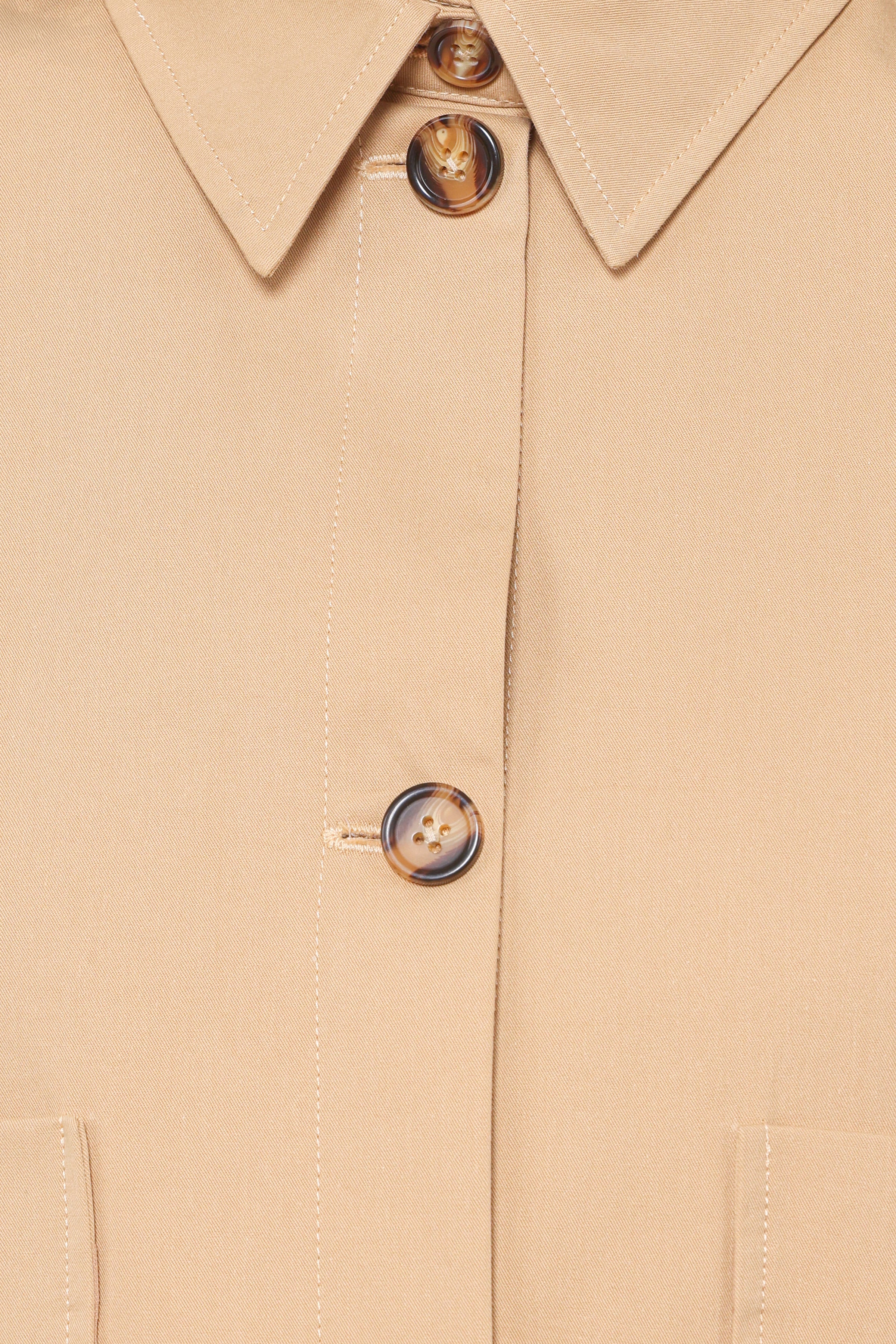 Petal and Pup USA OUTERWEAR Mattie Cropped Trucker Jacket - Taupe