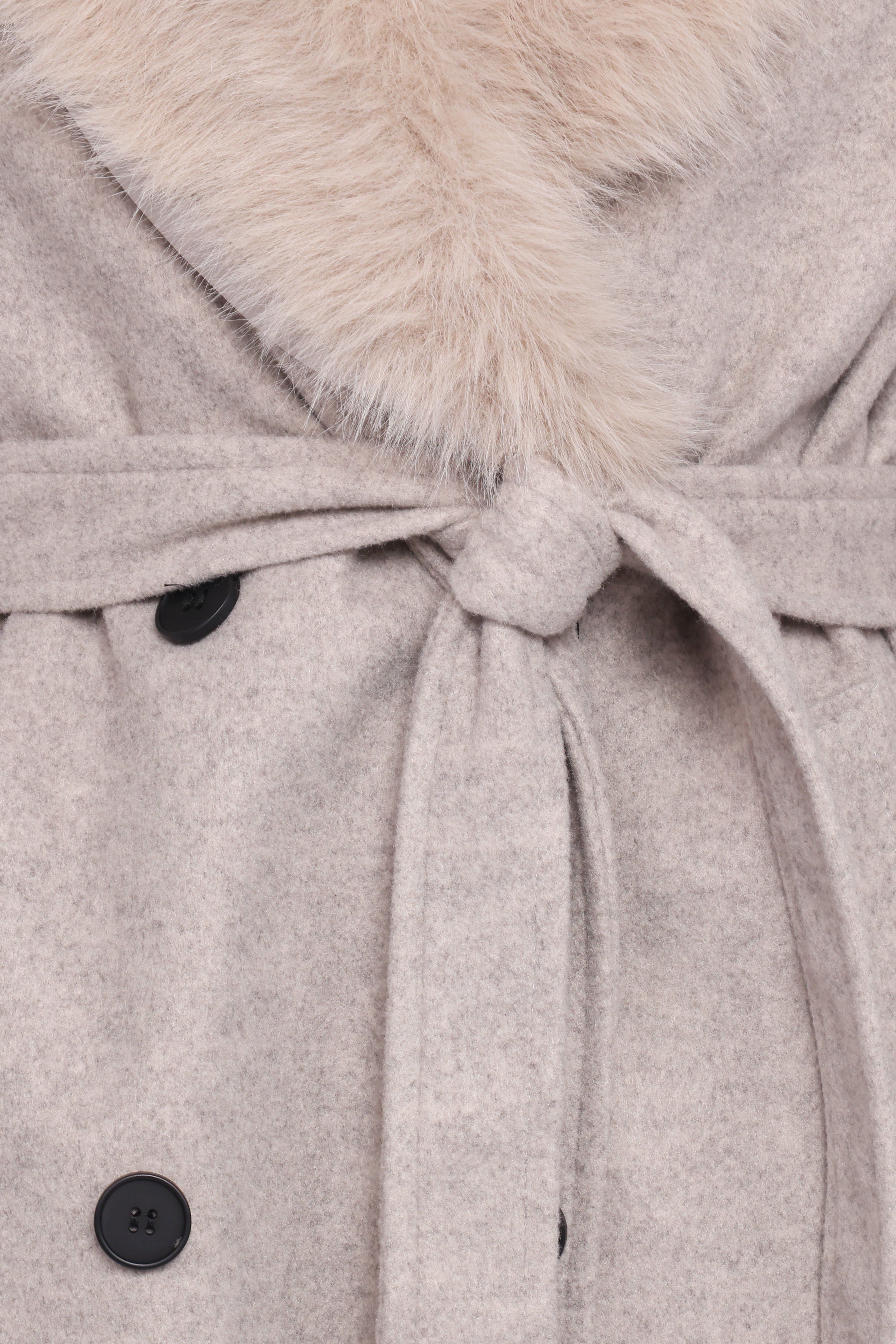 fluffy tie waist coat