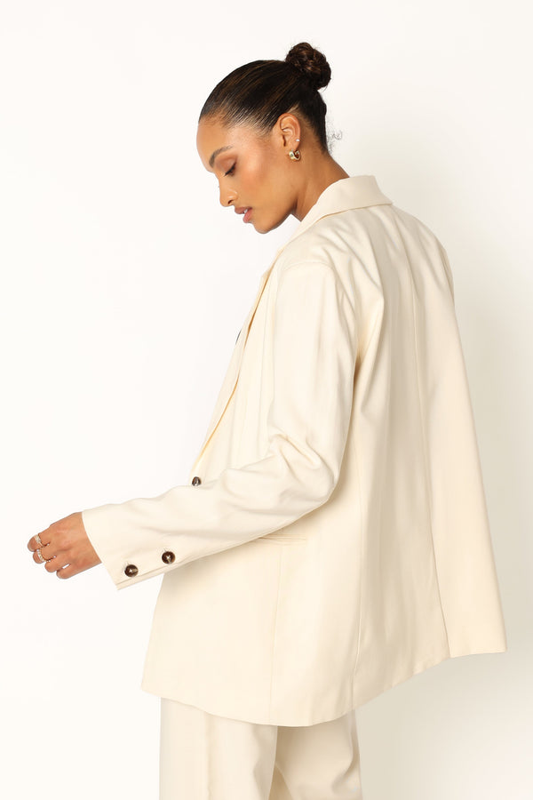 Petal and Pup USA OUTERWEAR Noelle Oversized Blazer - Cream