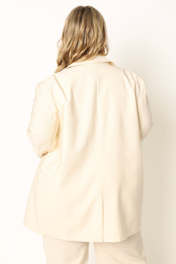 Petal and Pup USA OUTERWEAR Noelle Oversized Blazer - Cream