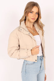 Petal and Pup USA Outerwear Nora Puffer Jacket - Beige