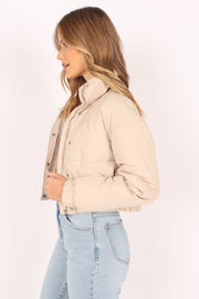 Petal and Pup USA Outerwear Nora Puffer Jacket - Beige