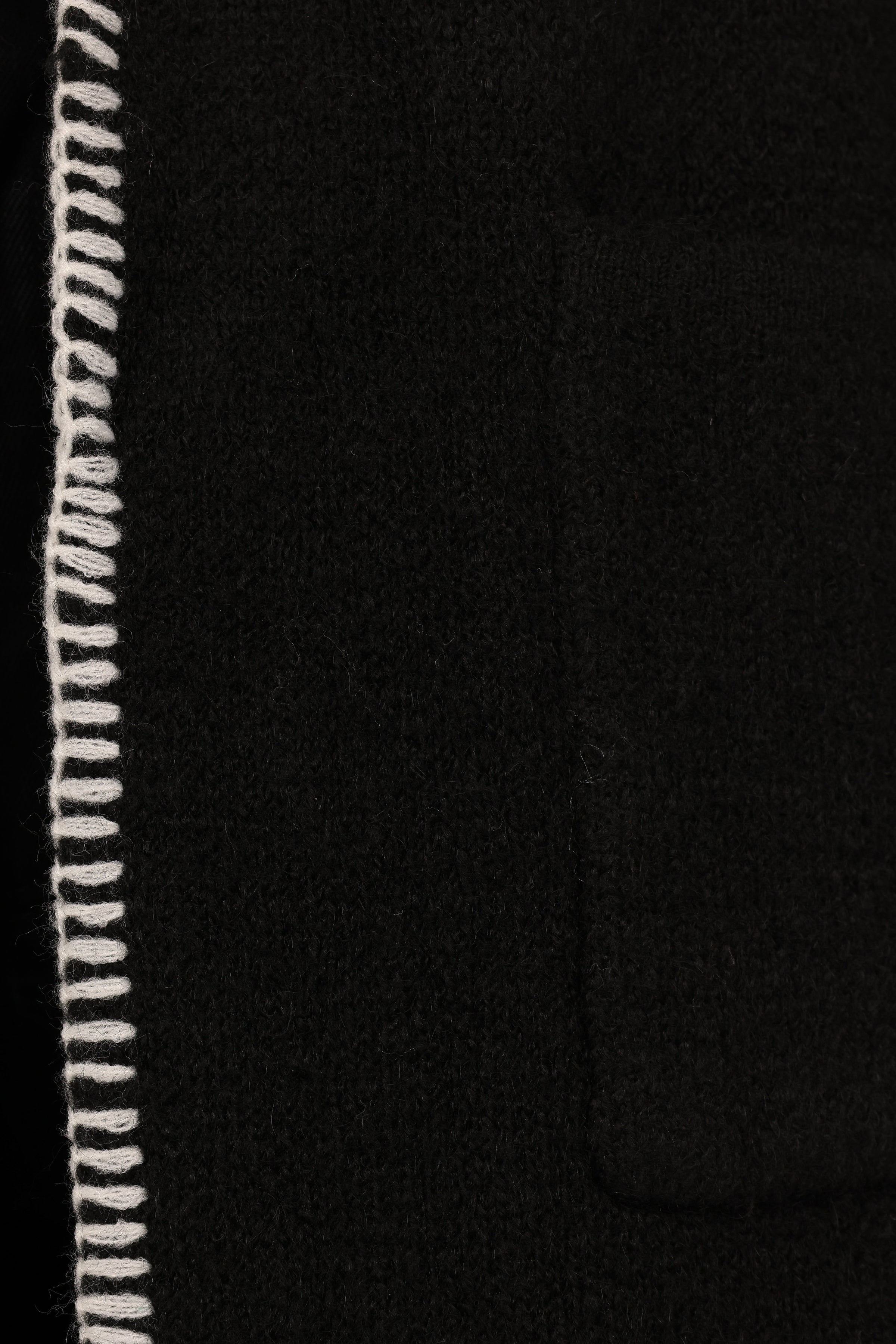 Petal and Pup USA OUTERWEAR Oaklynn Contrast Stitch Coatigan - Black