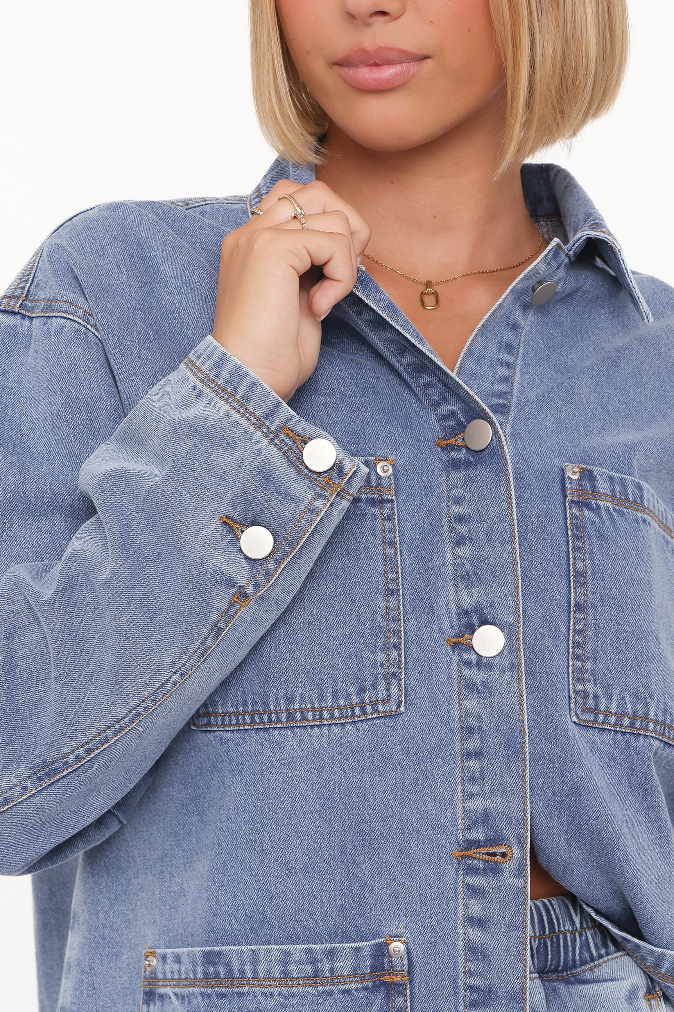 Petal and Pup USA OUTERWEAR Remy Denim Utility Jacket - Medium Wash