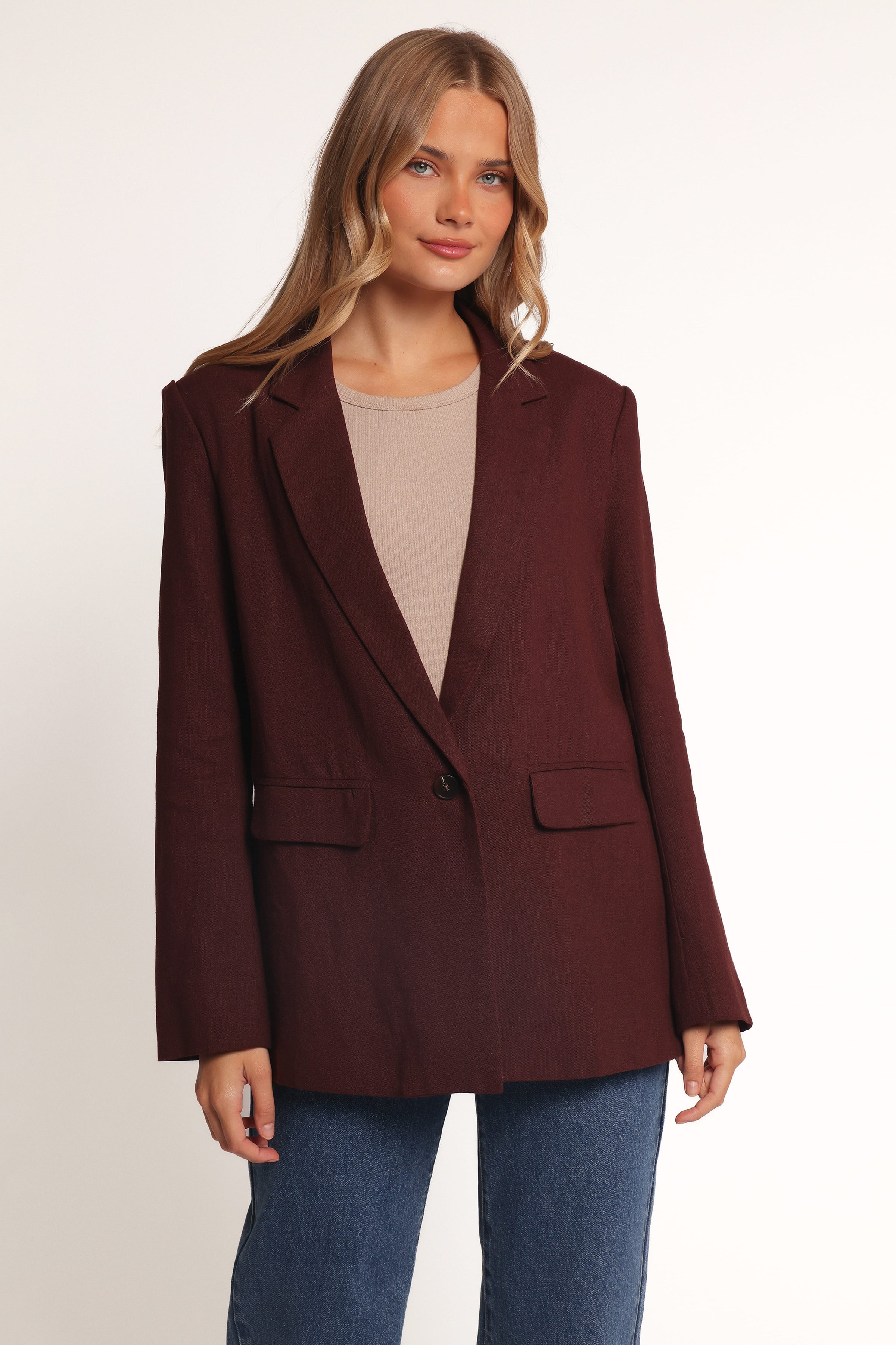 Petal and Pup USA OUTERWEAR Rhodes Oversized Blazer - Espresso