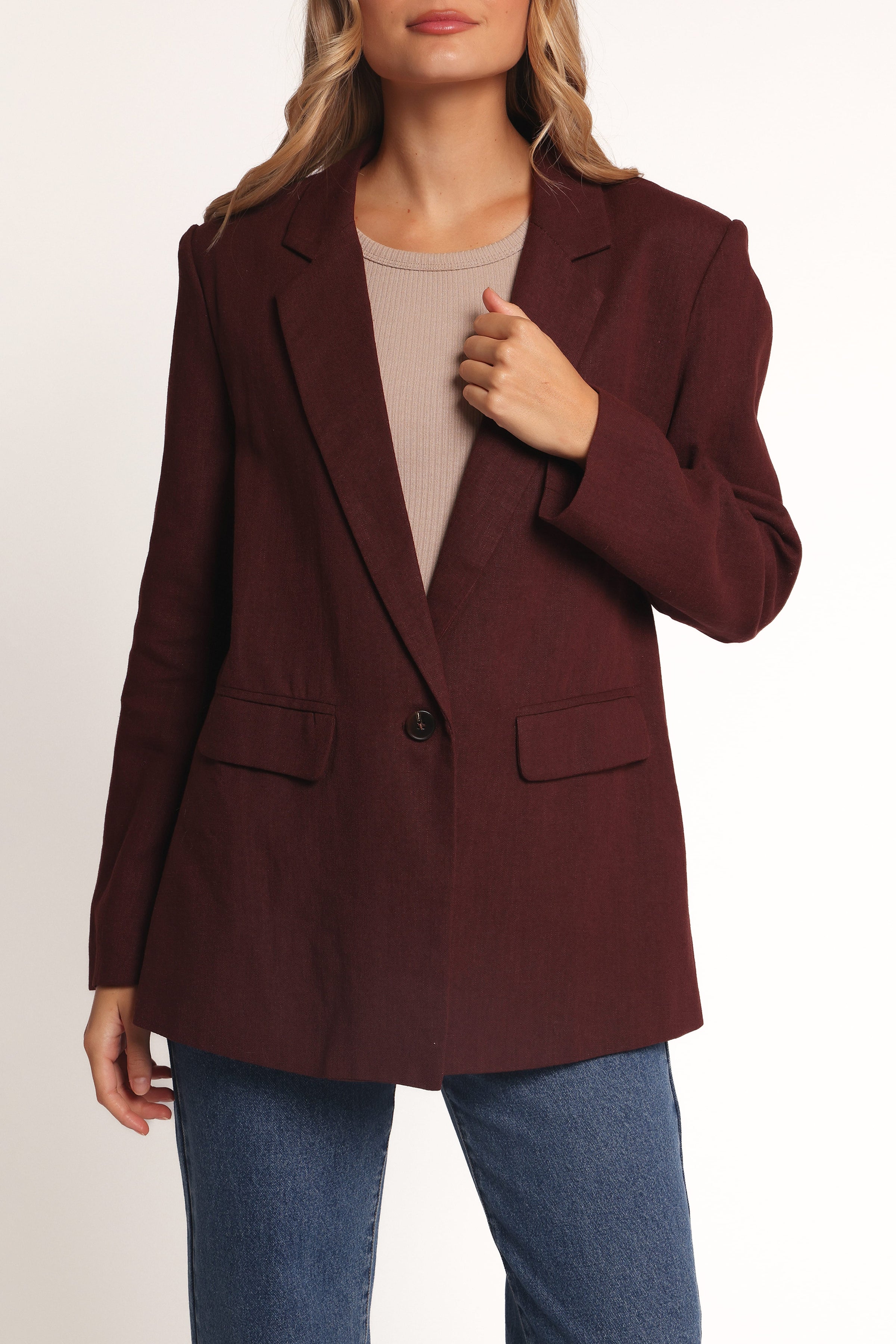 Petal and Pup USA OUTERWEAR Rhodes Oversized Blazer - Espresso