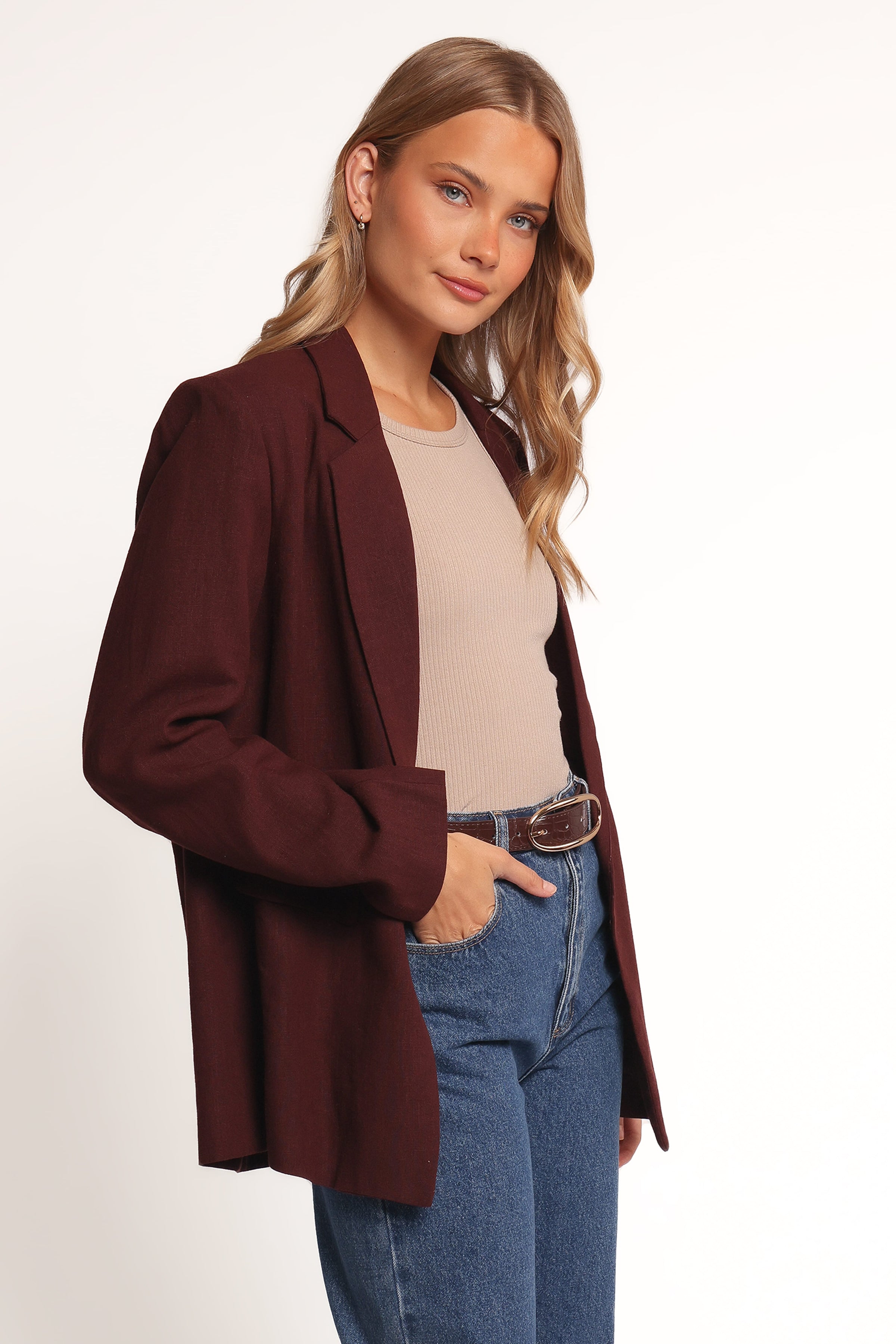 Petal and Pup USA OUTERWEAR Rhodes Oversized Blazer - Espresso