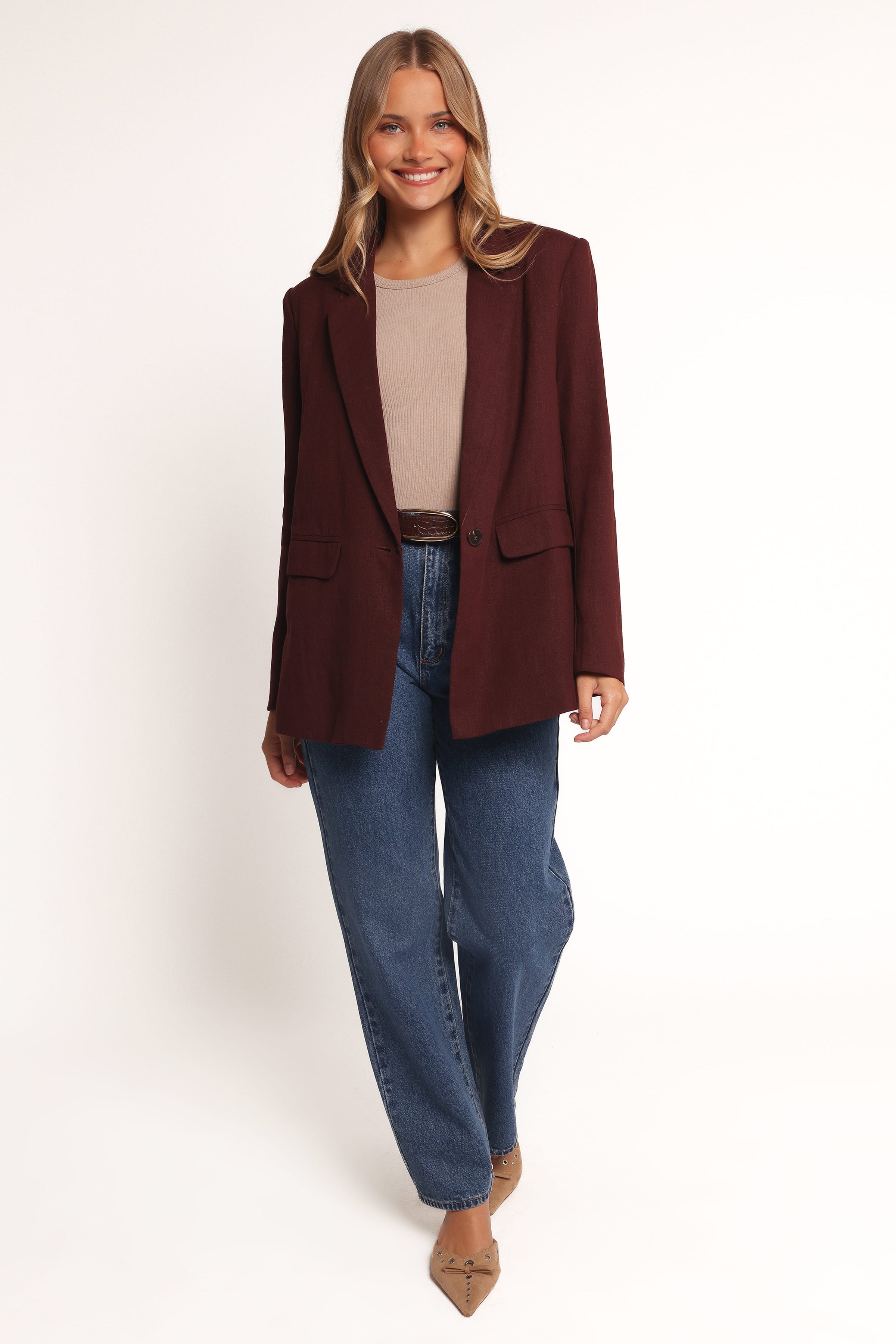 Petal and Pup USA OUTERWEAR Rhodes Oversized Blazer - Espresso