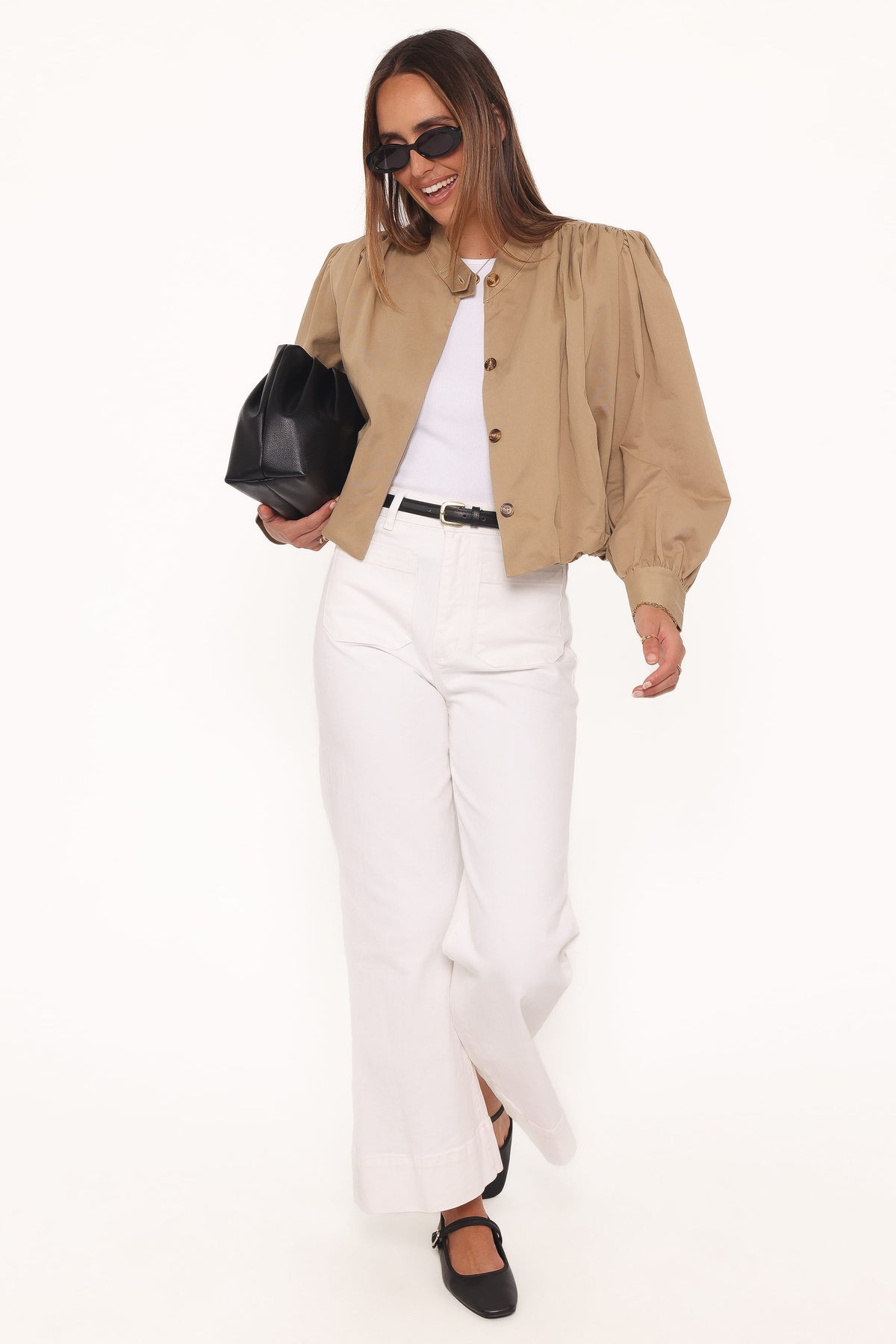 Petal and Pup USA OUTERWEAR Rory Bubble Hem Jacket - Khaki