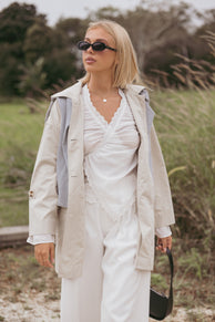 Petal and Pup USA OUTERWEAR Stella Button Front Collar Jacket - Taupe