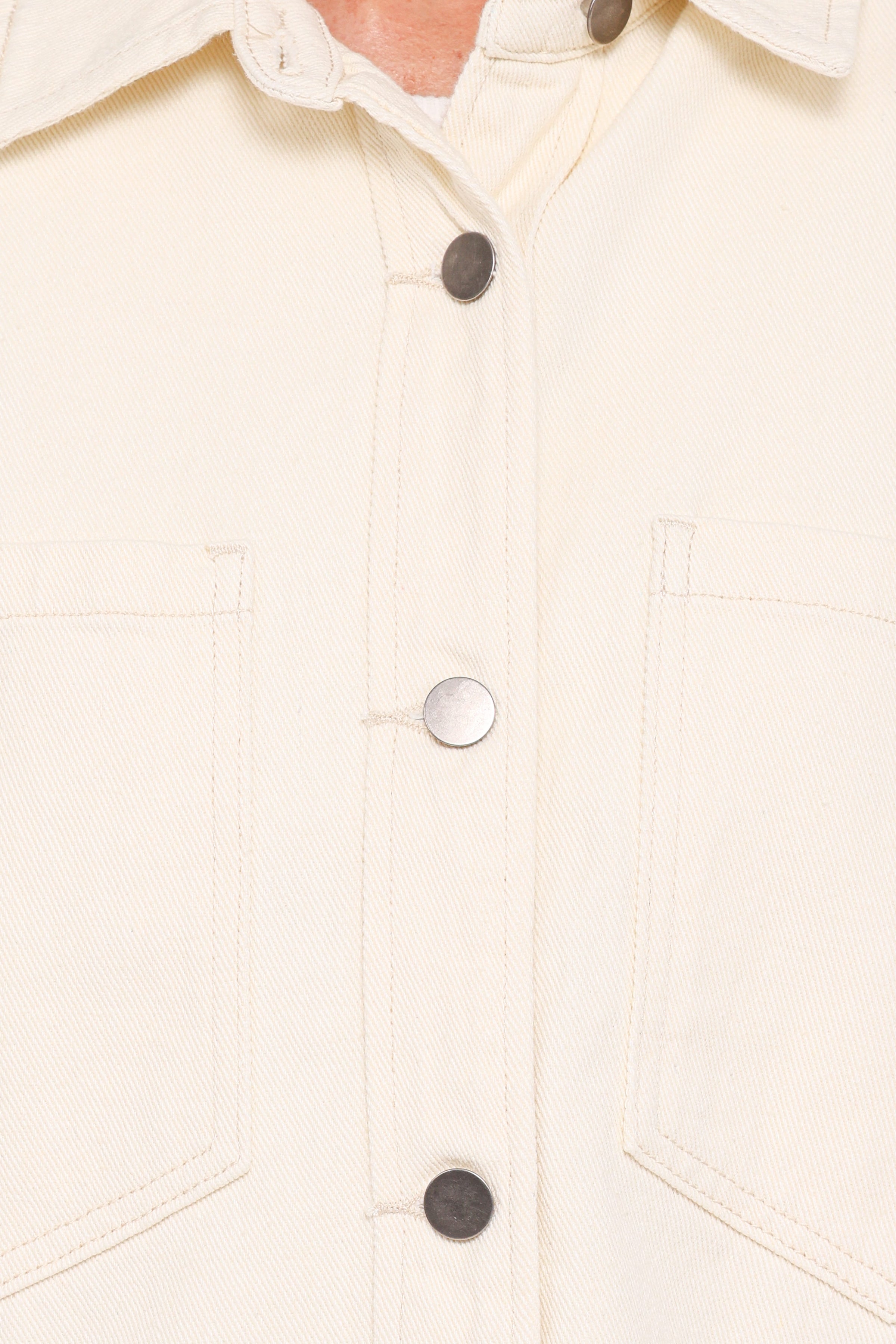Petal and Pup USA OUTERWEAR Toto Denim Shacket - Ivory