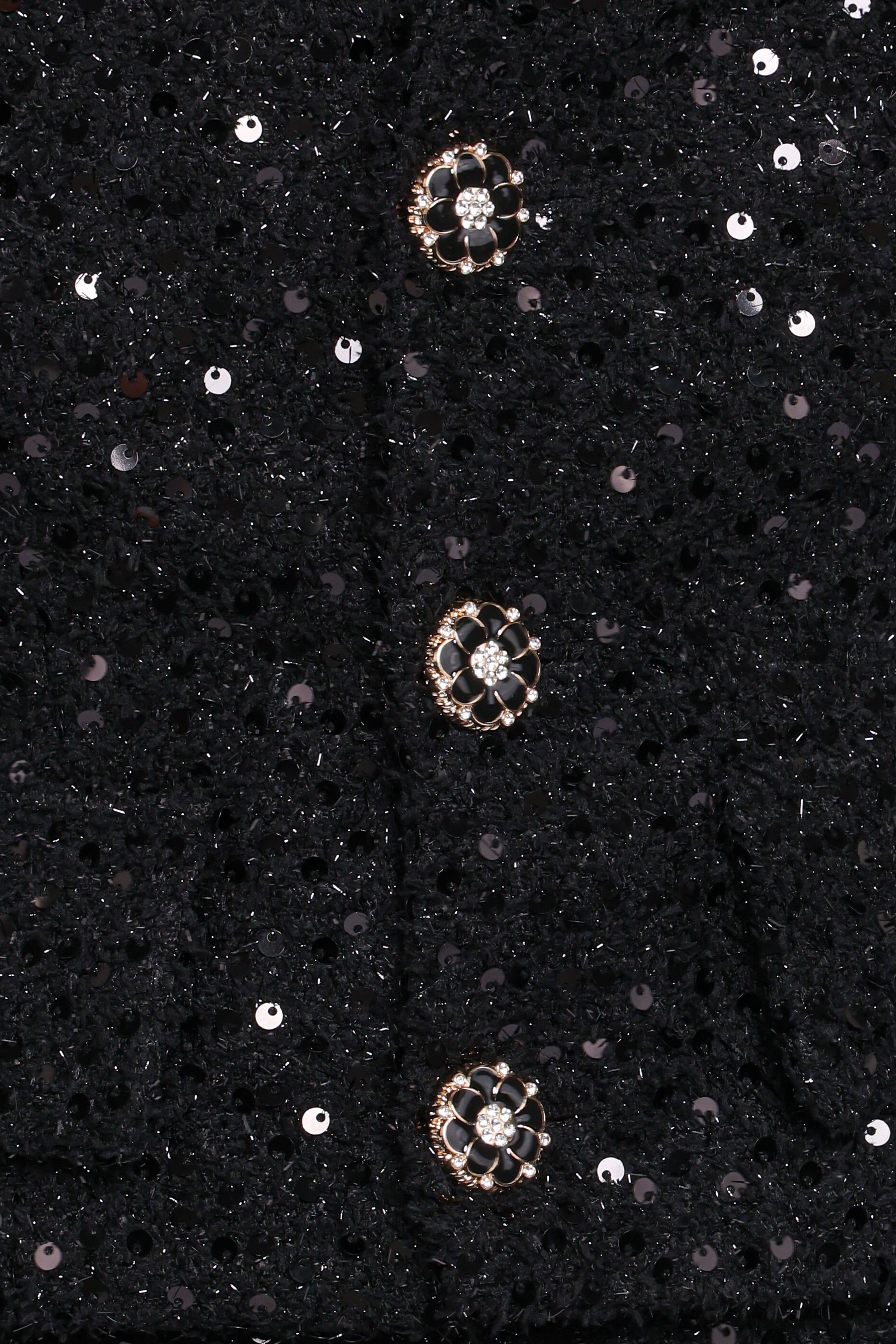 Petal and Pup USA OUTERWEAR Valentina Cropped Blazer - Black Sequin