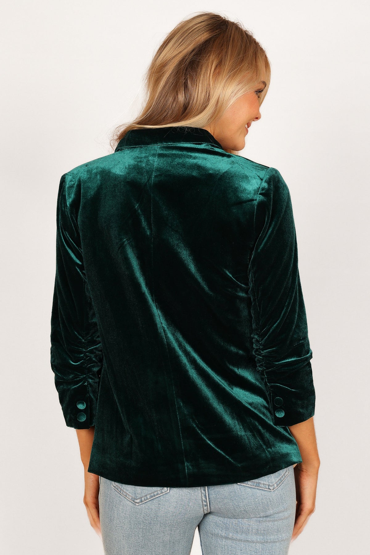 Vera Velvet Blazer - Green | Petal & Pup USA