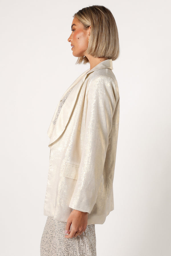 Petal and Pup USA OUTERWEAR Wren Blazer - Cream