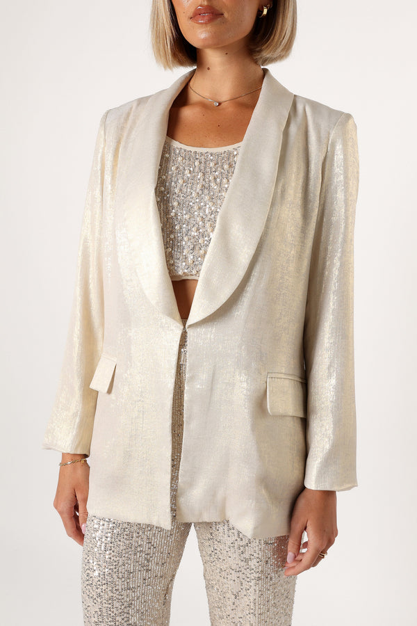 Petal and Pup USA OUTERWEAR Wren Blazer - Cream