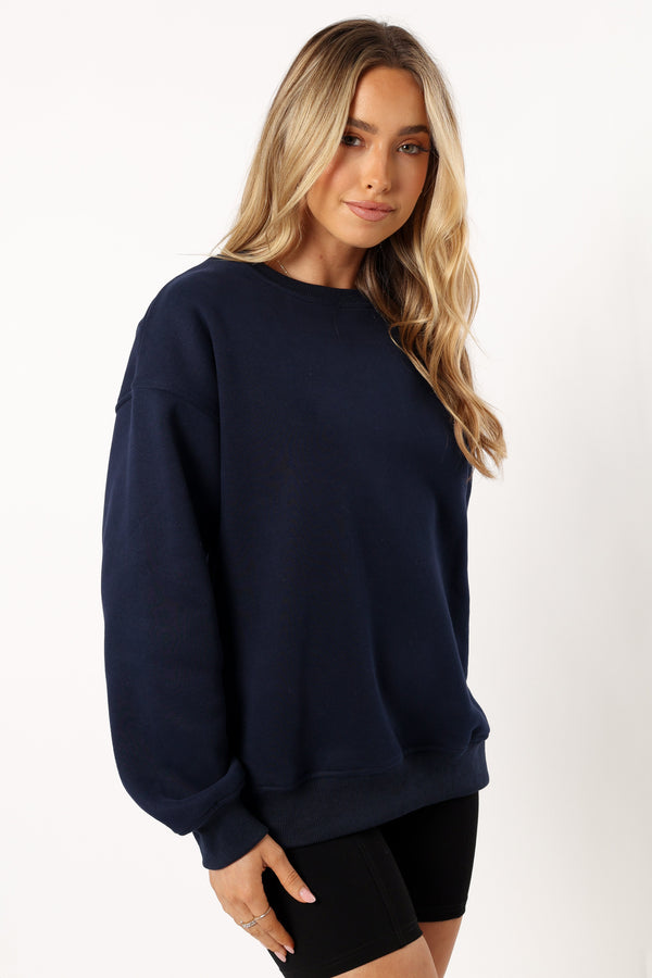 Petal and Pup USA OUTERWEAR Wrenley Be Kind Sweatshirt - Navy