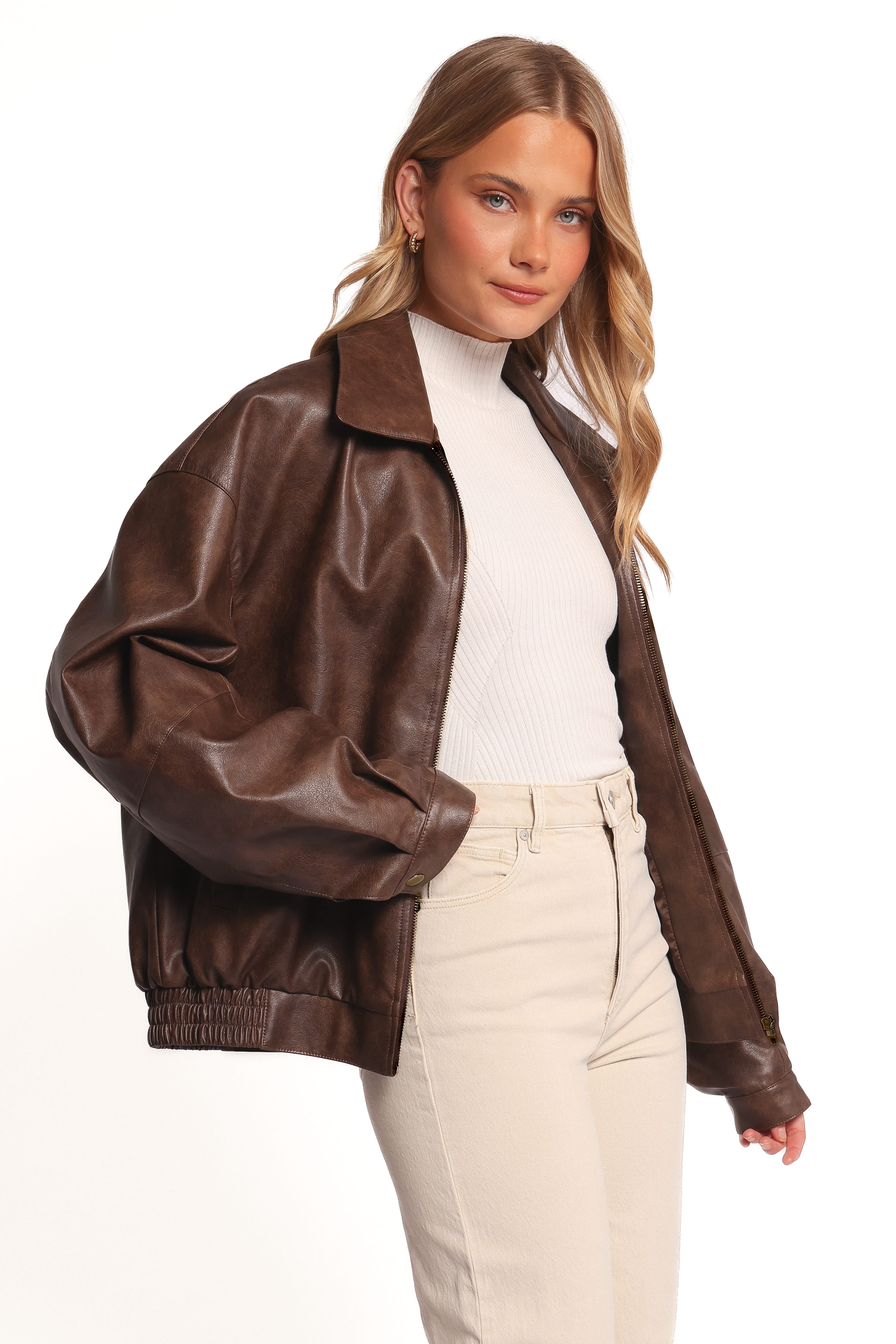 Zoe Bomber Jacket - Brown | Petal & Pup USA