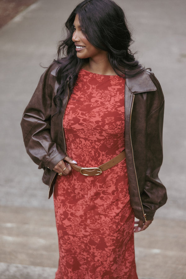 Petal and Pup USA OUTERWEAR Zoe Bomber Jacket - Brown