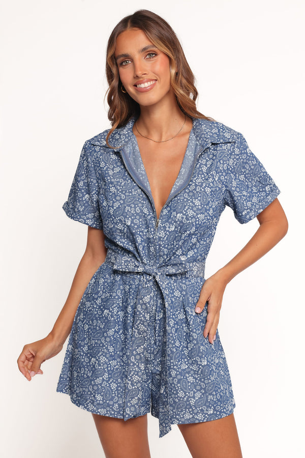 Petal and Pup USA PLAYSUITS Adela Romper - Chambray