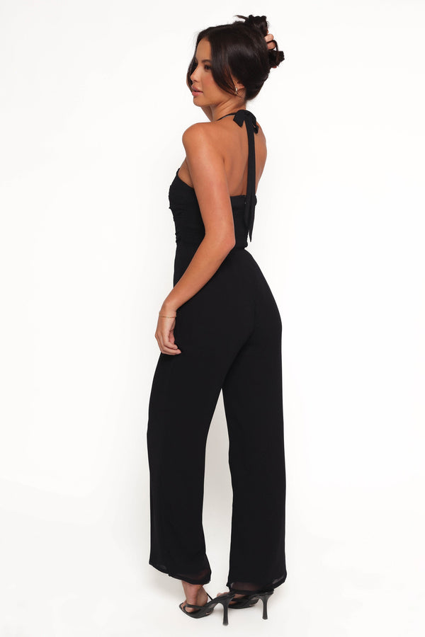 Petal and Pup USA PLAYSUITS Amhran Halter Jumpsuit - Black