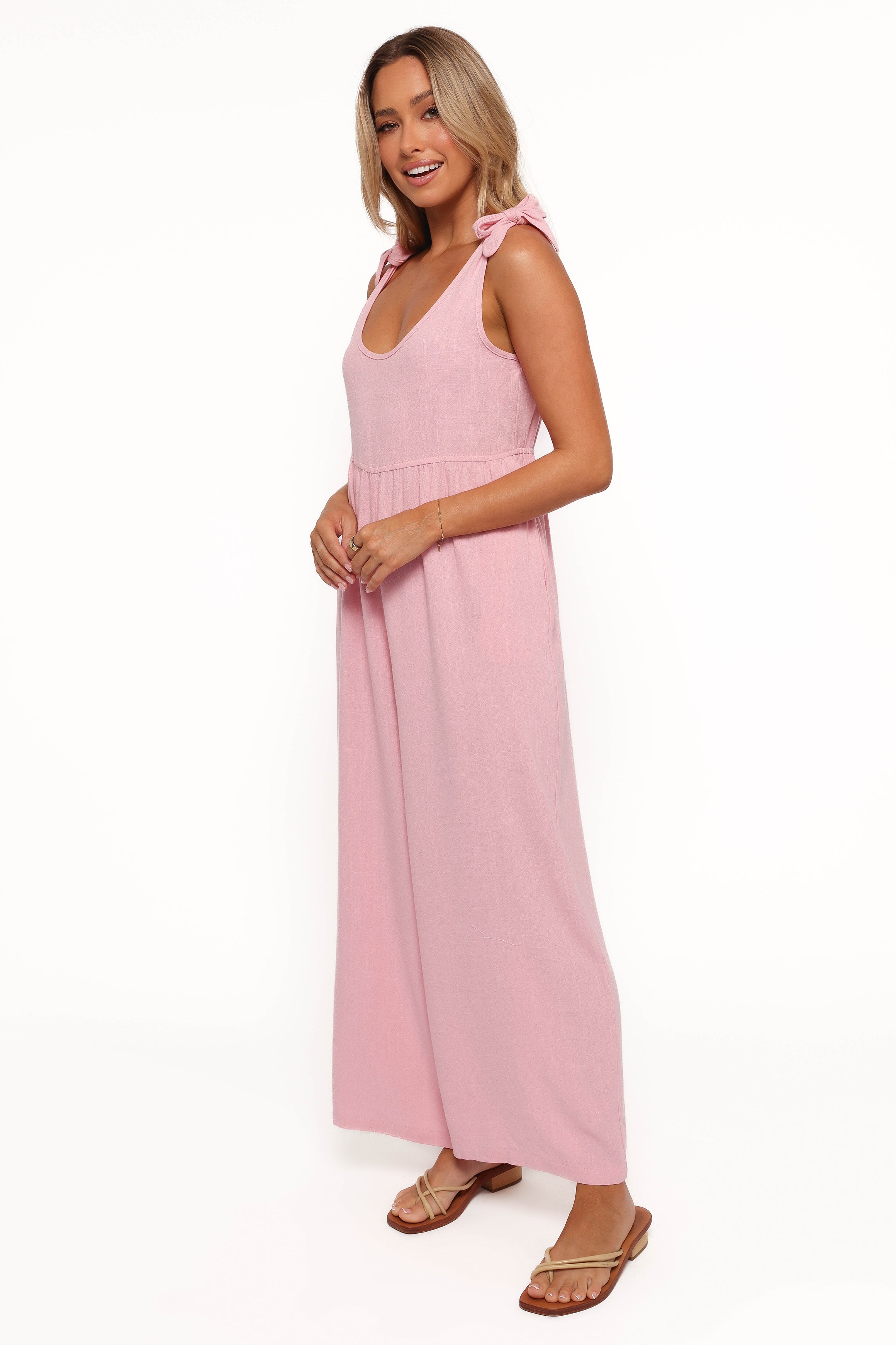 Petal and Pup USA PLAYSUITS Ayla Linen Jumpsuit - Pale Pink (Hold for Rack)