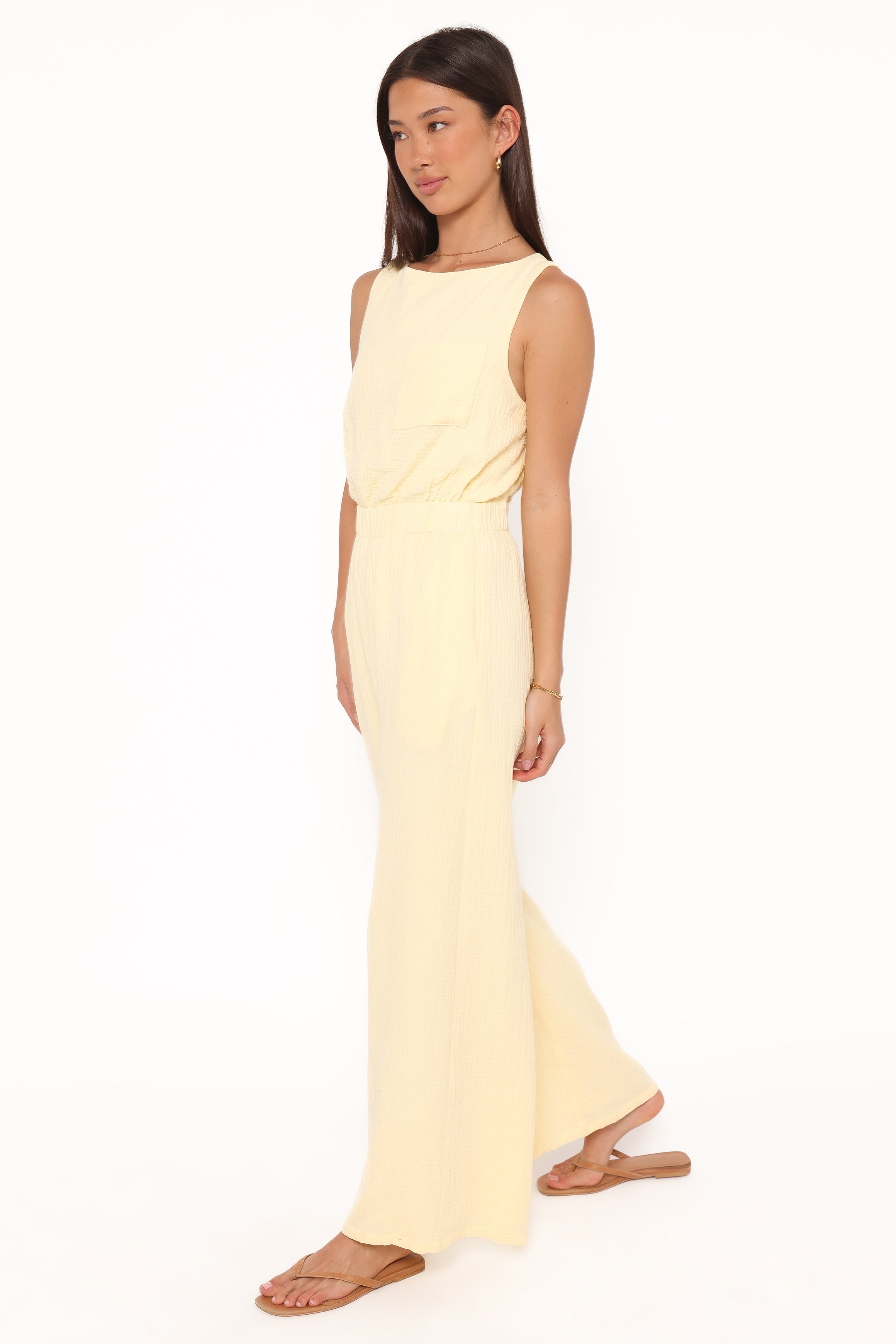 Petal and Pup USA PLAYSUITS Brenna Cotton Jumpsuit - Baby Yellow