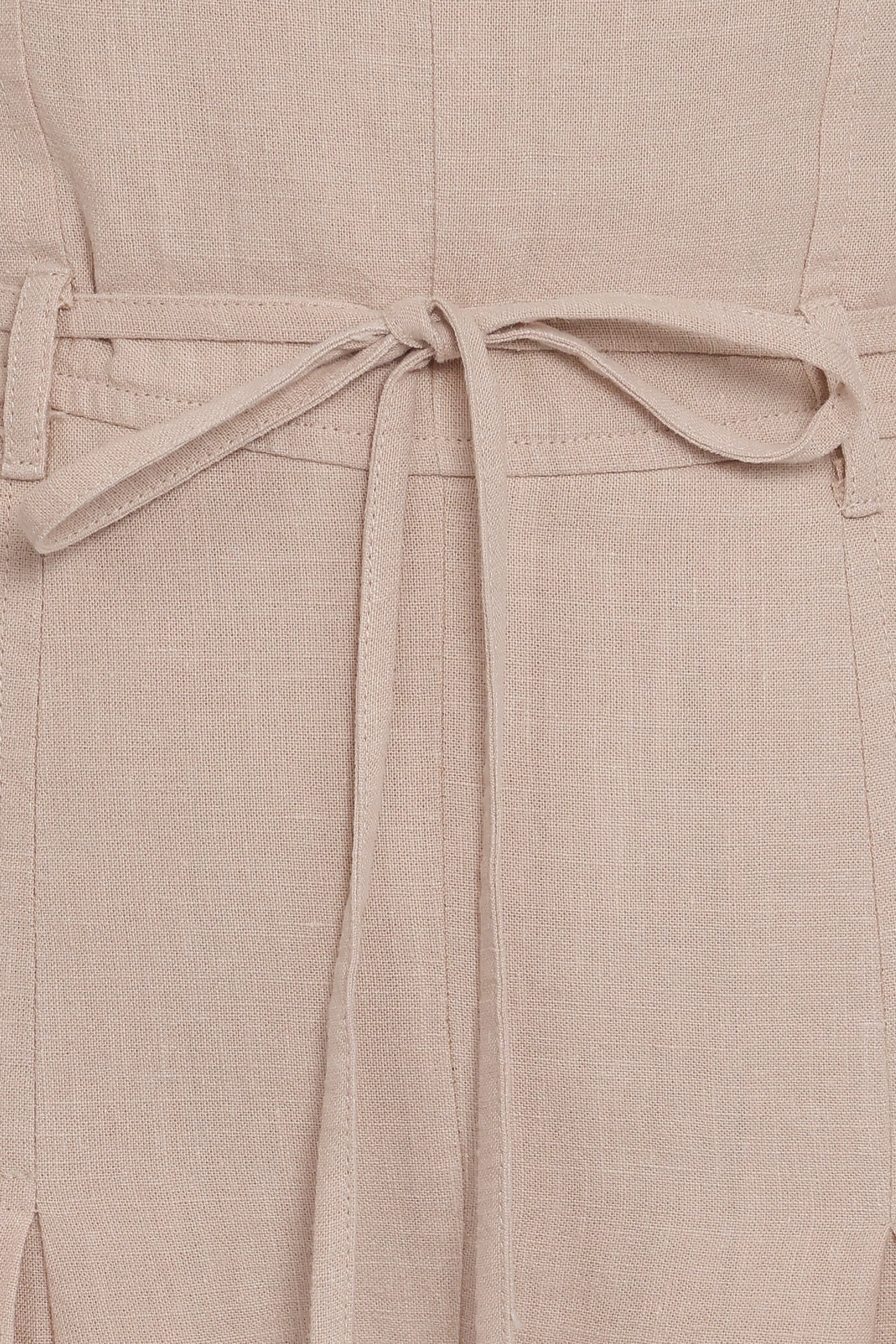 Petal and Pup USA PLAYSUITS Calliope Tie Waist Jumpsuit - Wheat