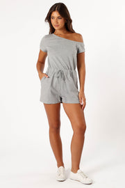 Petal and Pup USA playsuits Cecilia Off Shoulder playsuit - Grey