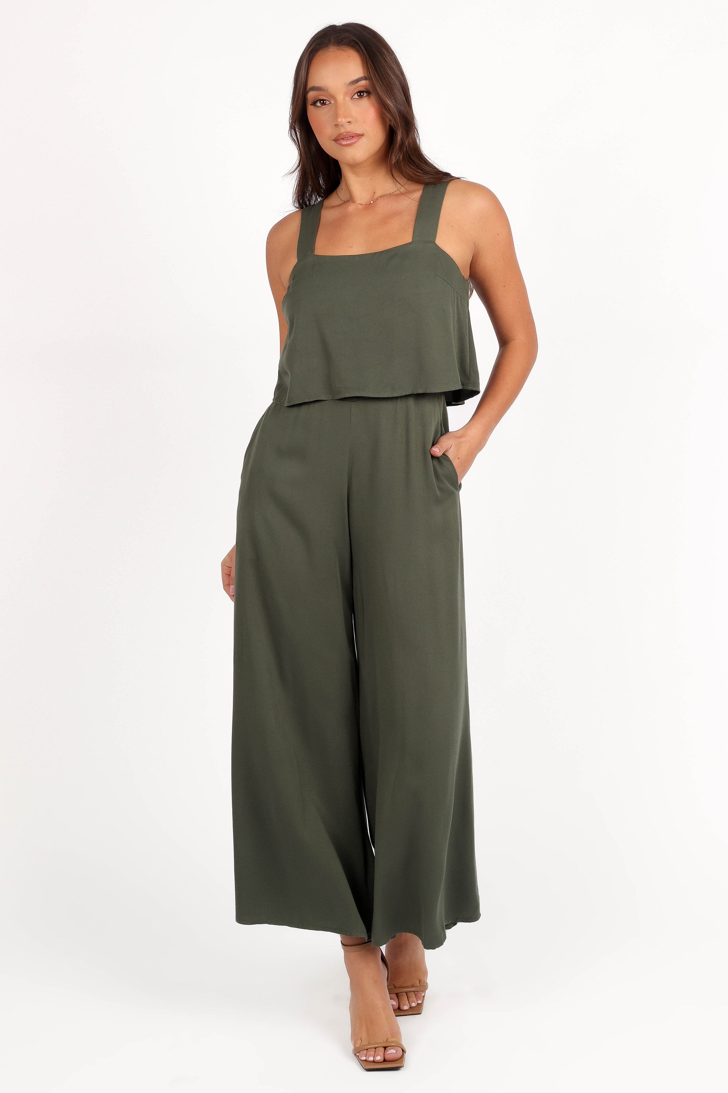 Petal and Pup USA PLAYSUITS Delia Jumpsuit - Khaki
