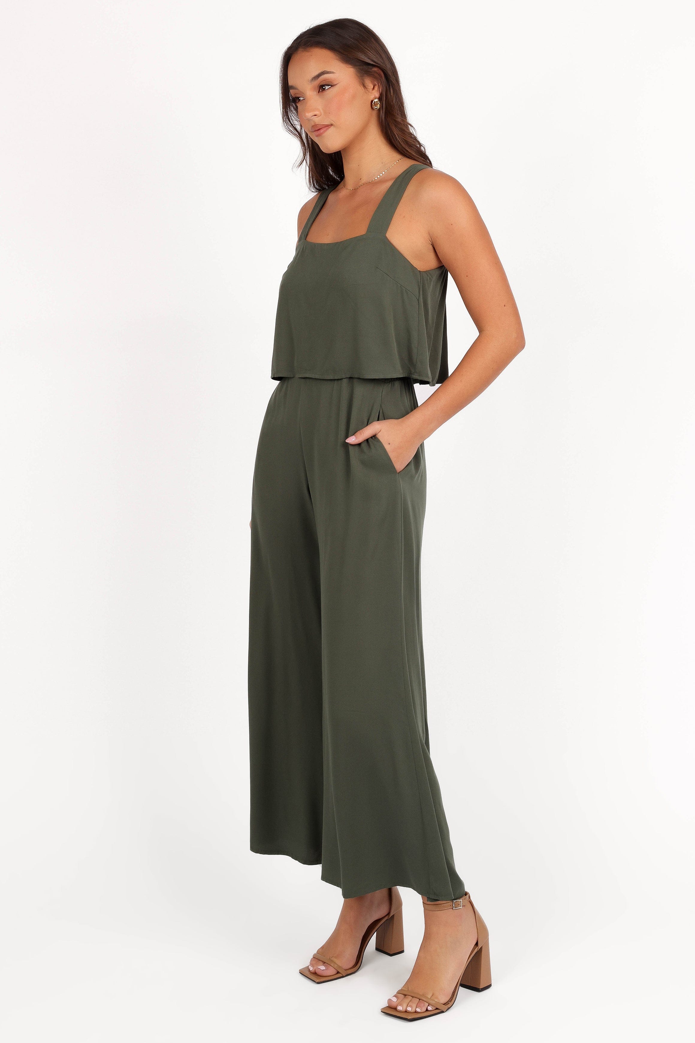 Petal and Pup USA PLAYSUITS Delia Jumpsuit - Khaki