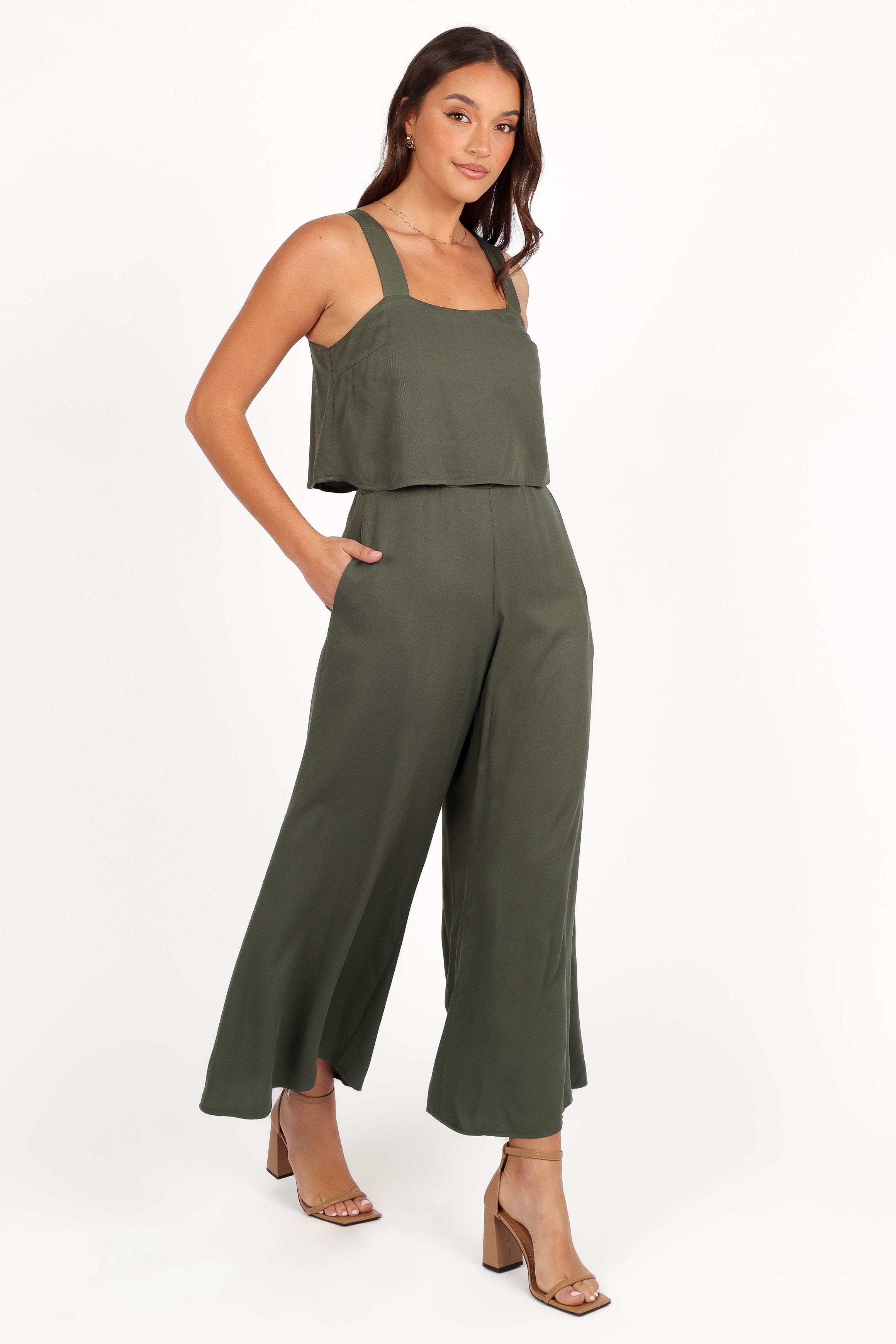 Petal and Pup USA PLAYSUITS Delia Jumpsuit - Khaki