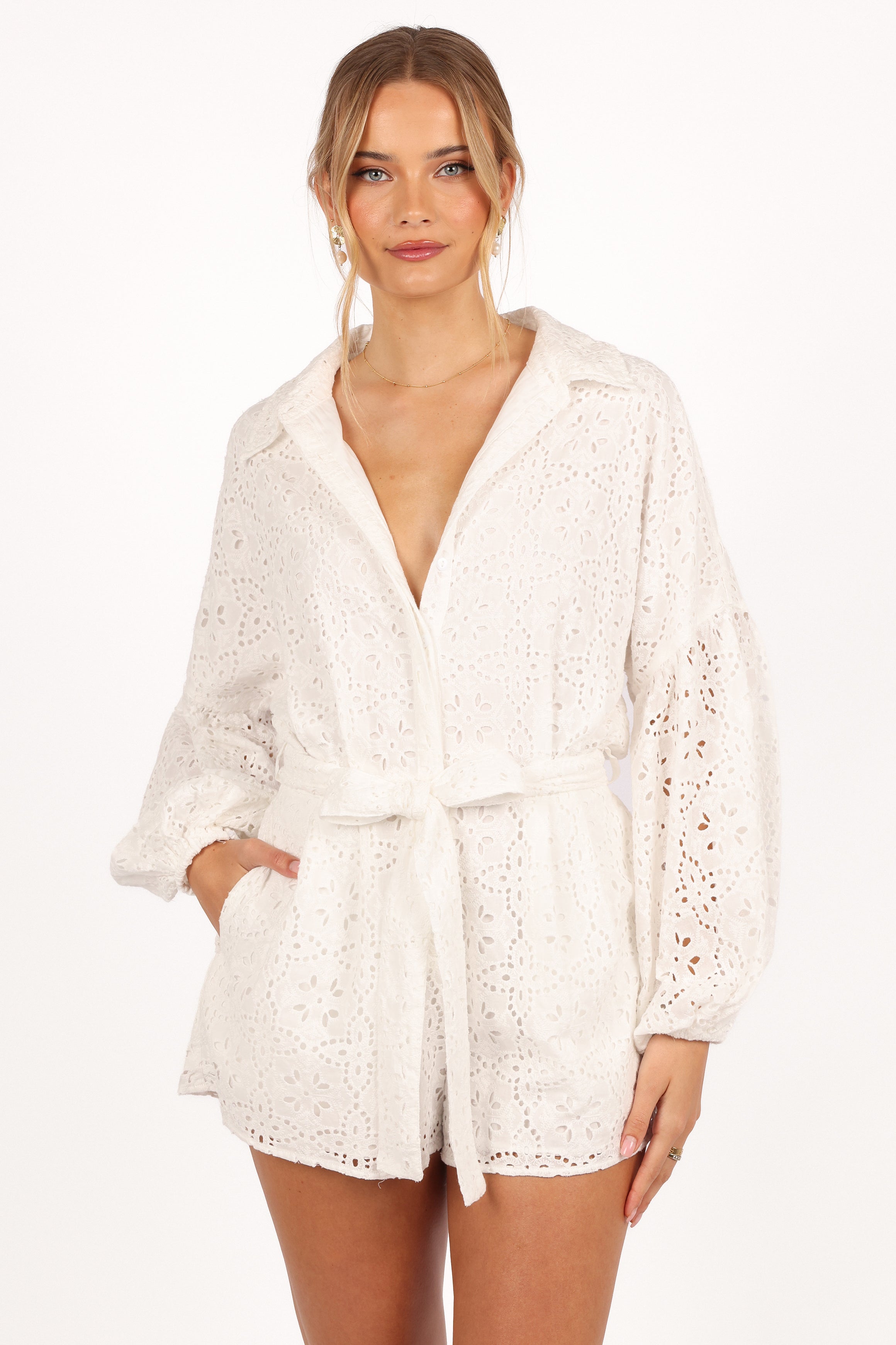 Petal and Pup USA PLAYSUITS Ellia Romper - Off White