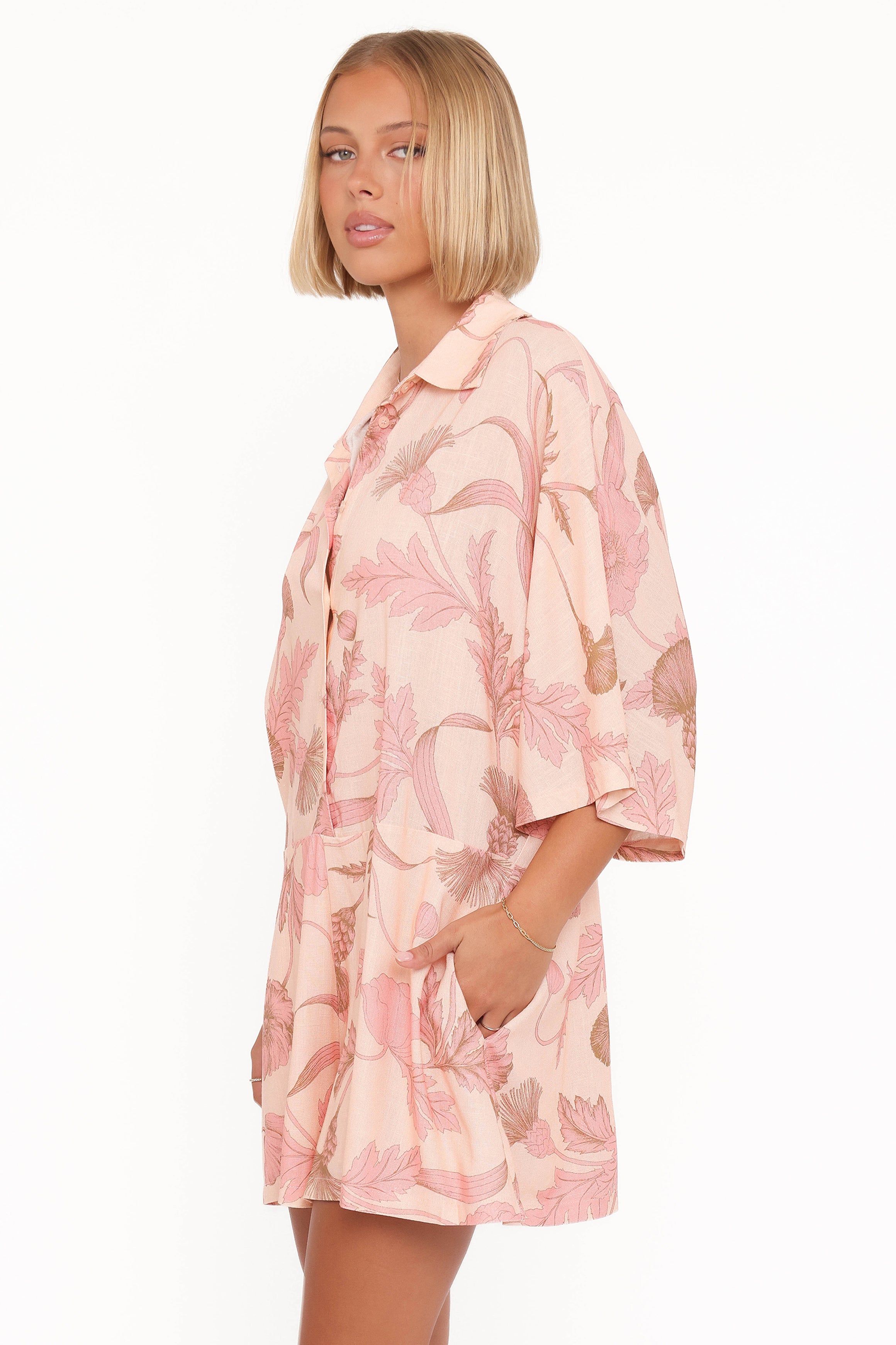 Petal and Pup USA PLAYSUITS Ellisa Romper - Pink Floral