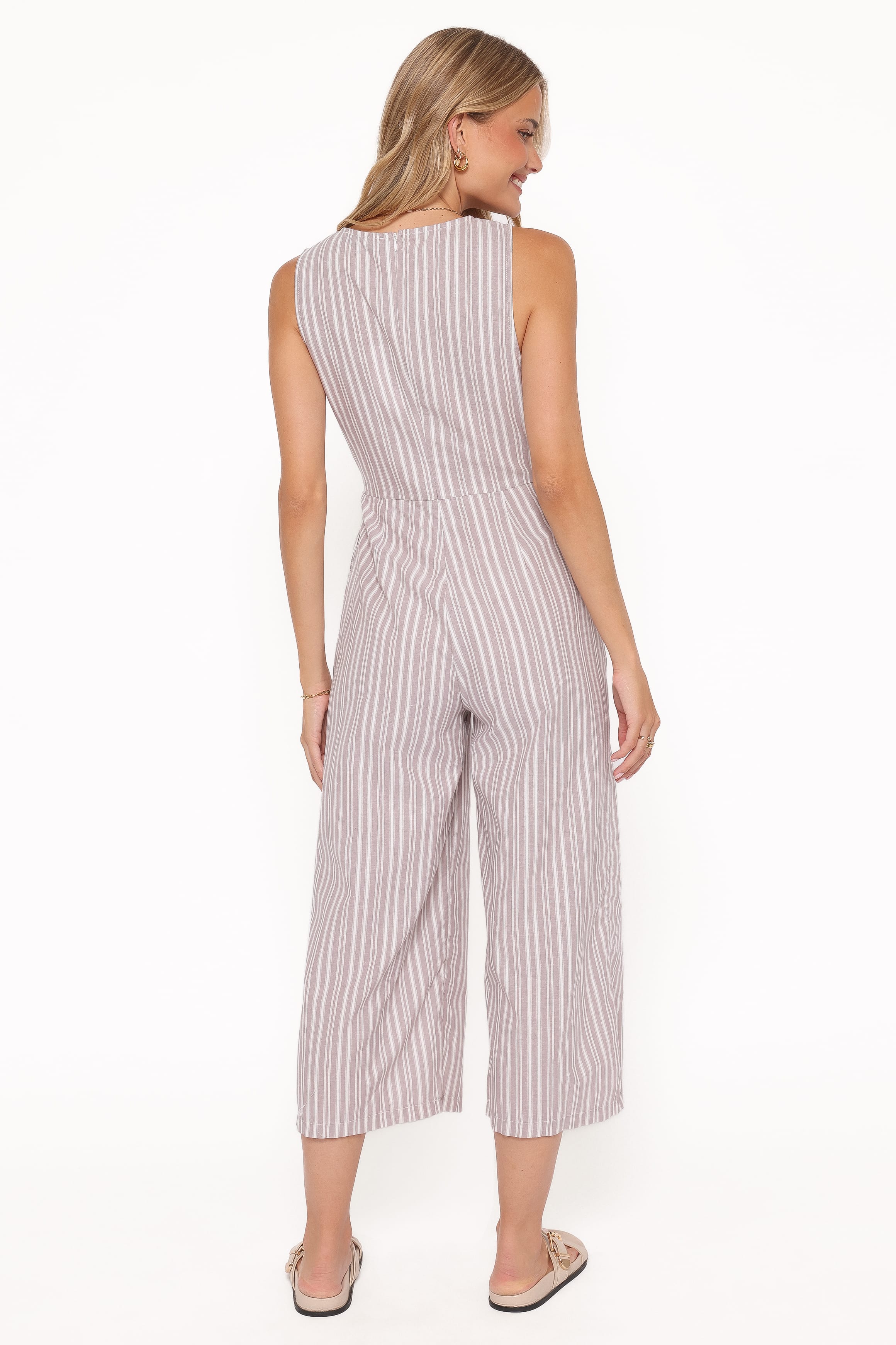 Petal and Pup USA PLAYSUITS Ester Jumpsuit - Beige/White Stripe