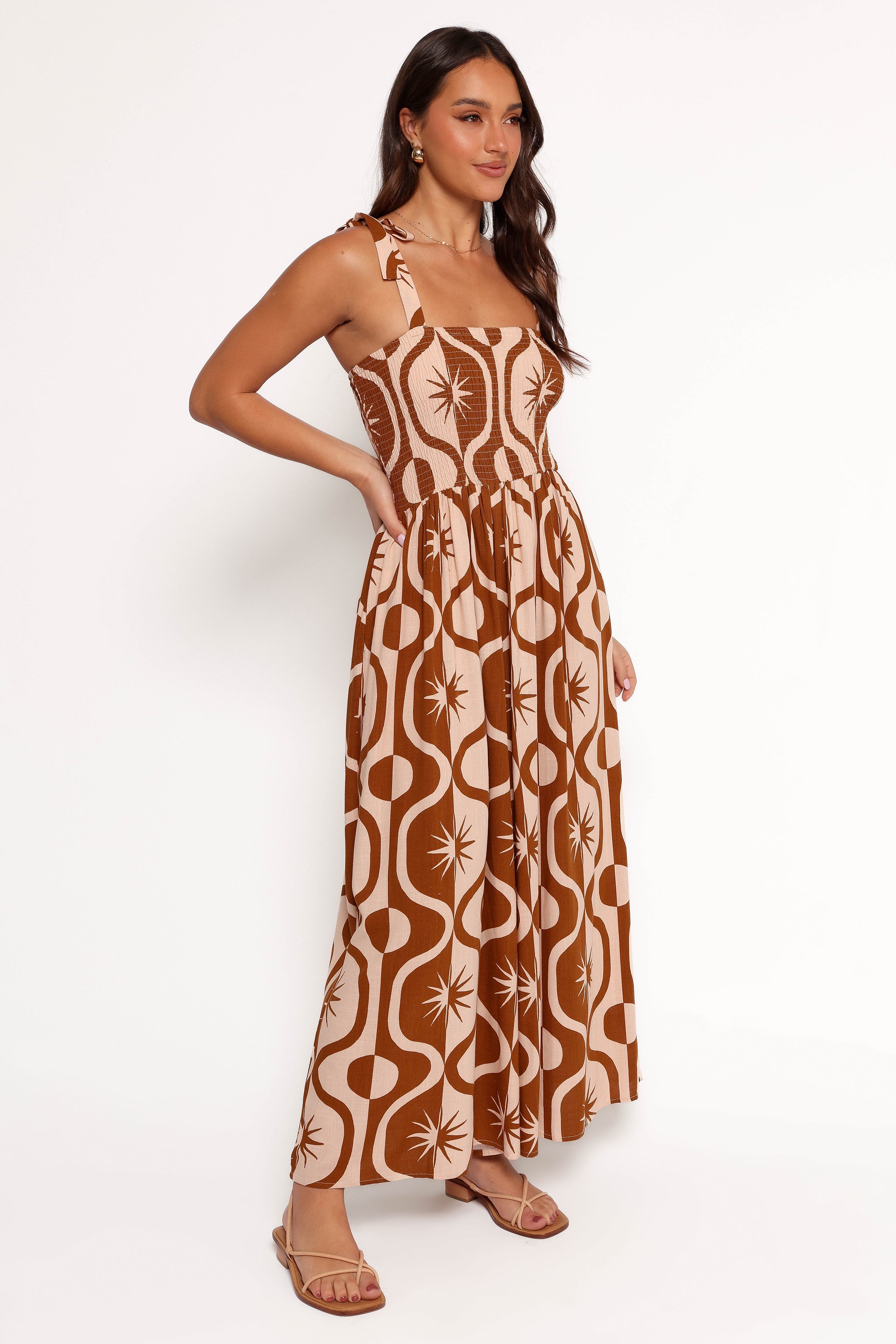 Petal and Pup USA PLAYSUITS Ginelle Jumpsuit - Tan Print