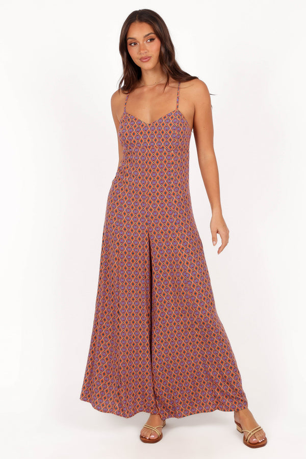 Petal and Pup USA PLAYSUITS Harlee Wide Leg Jumpsuit - Orange