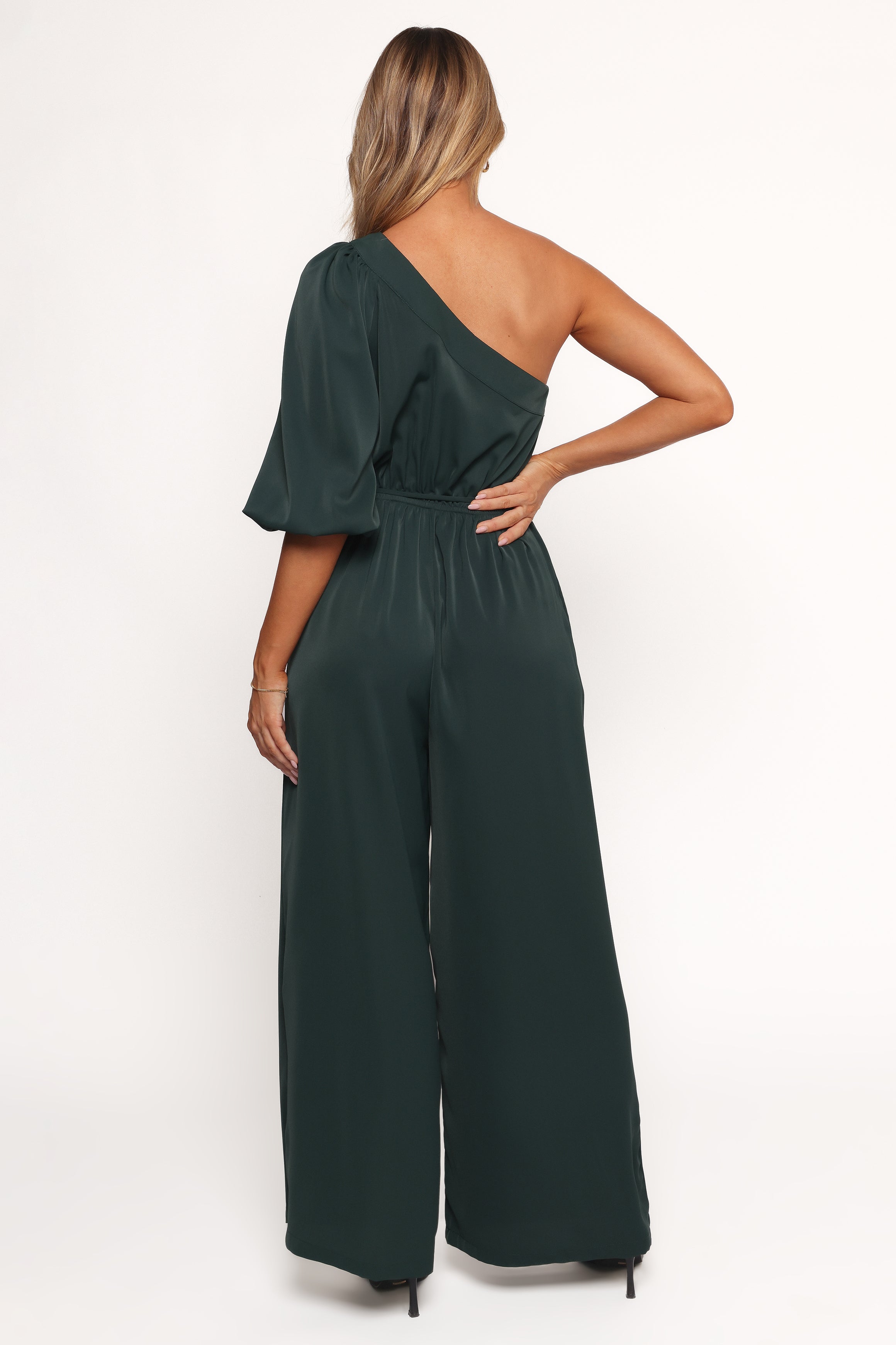 Petal and Pup USA PLAYSUITS Hedda One Shoulder Jumpsuit - Emerald