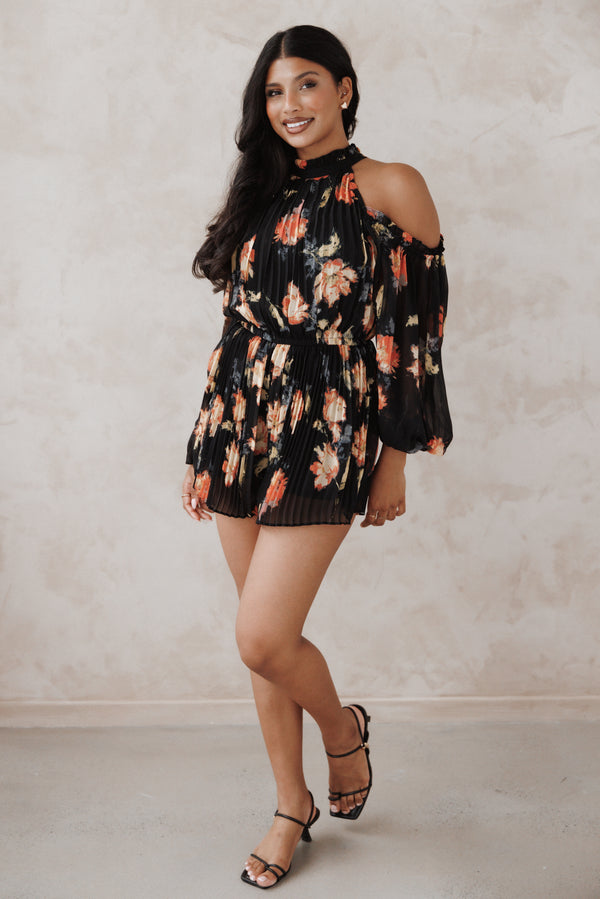 Petal and Pup USA PLAYSUITS Hillary Romper - Black Floral