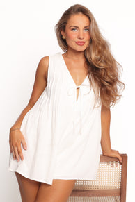 Petal and Pup USA PLAYSUITS Kallie Tie Front Romper - White