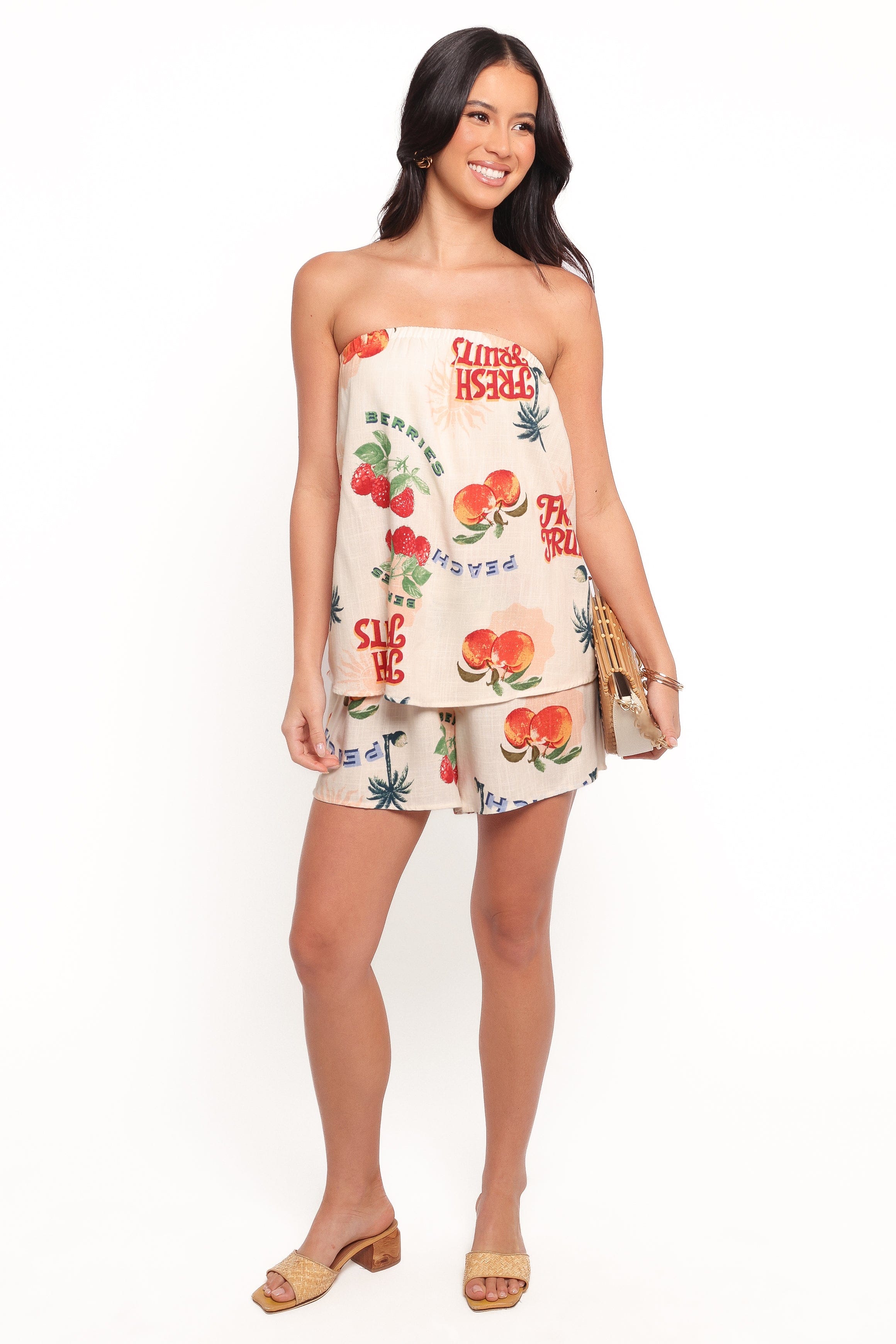 Petal and Pup USA PLAYSUITS Karlen Strapless Romper - Tutti Frutti (Hold for Amazon)