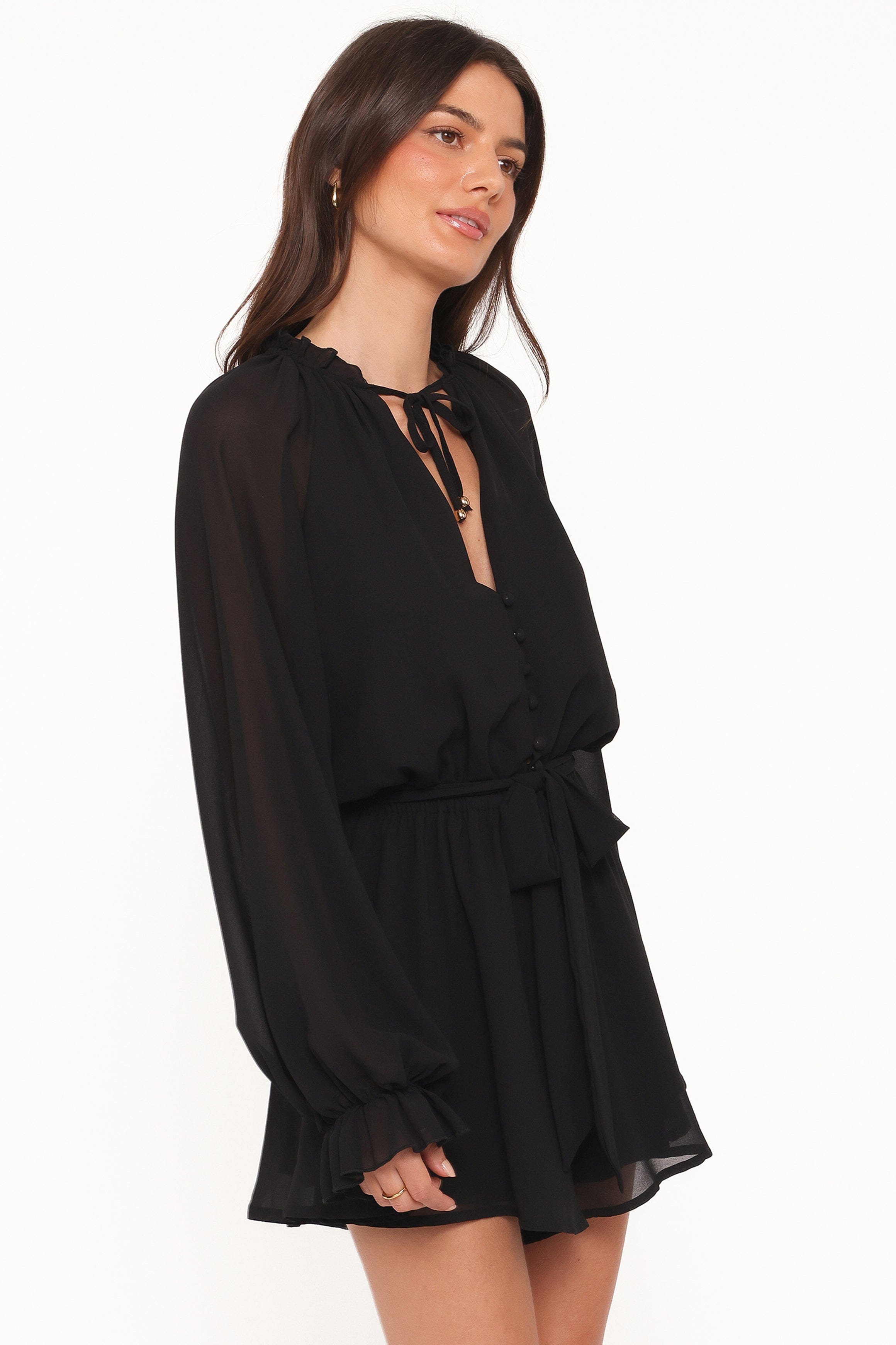 Petal and Pup USA PLAYSUITS Michelle Romper - Black