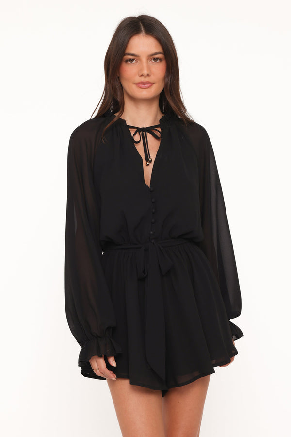 Petal and Pup USA PLAYSUITS Michelle Romper - Black